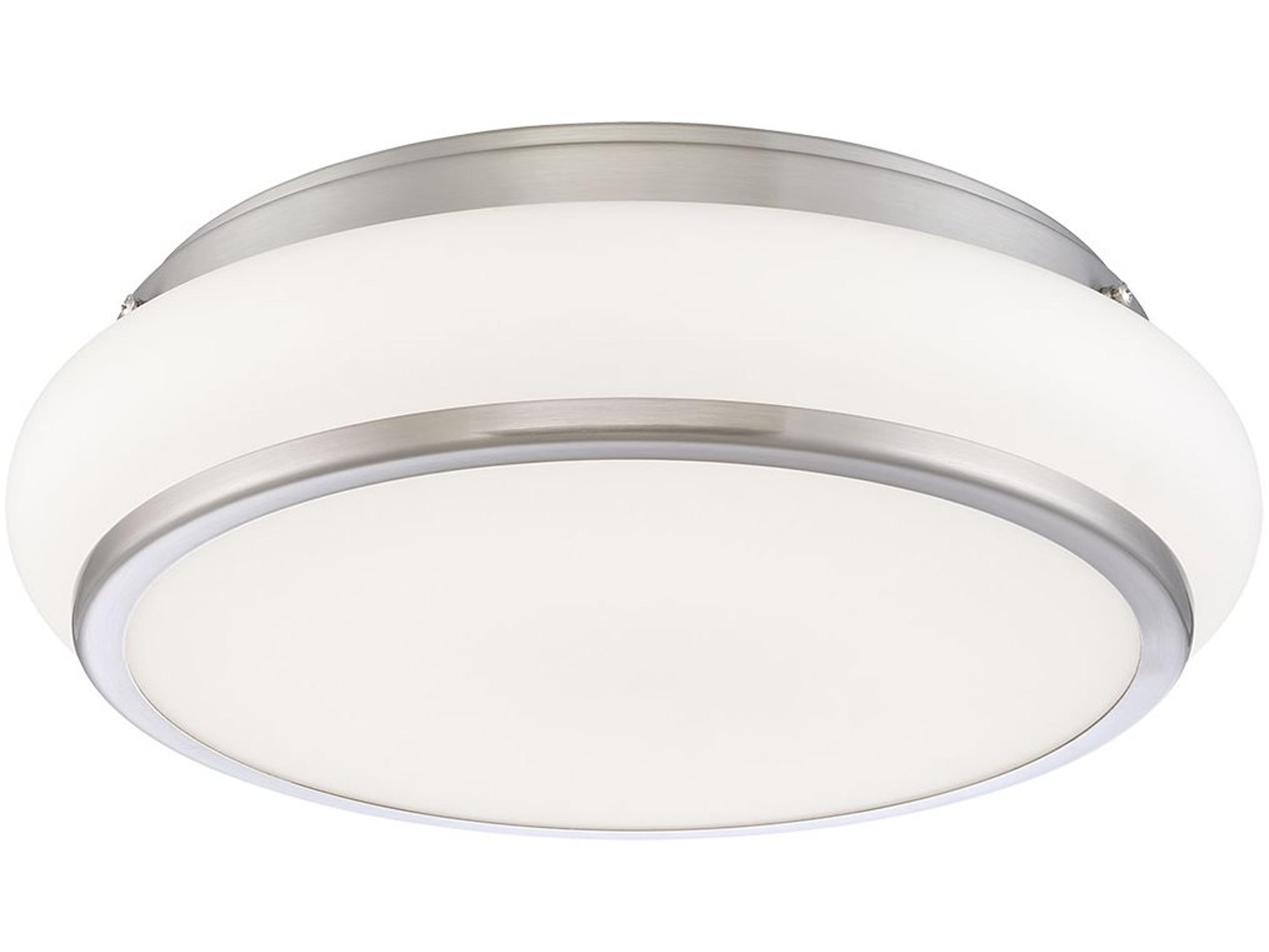 Eurofase Muir 1-Light Satin Nickel Round Flush Mount
