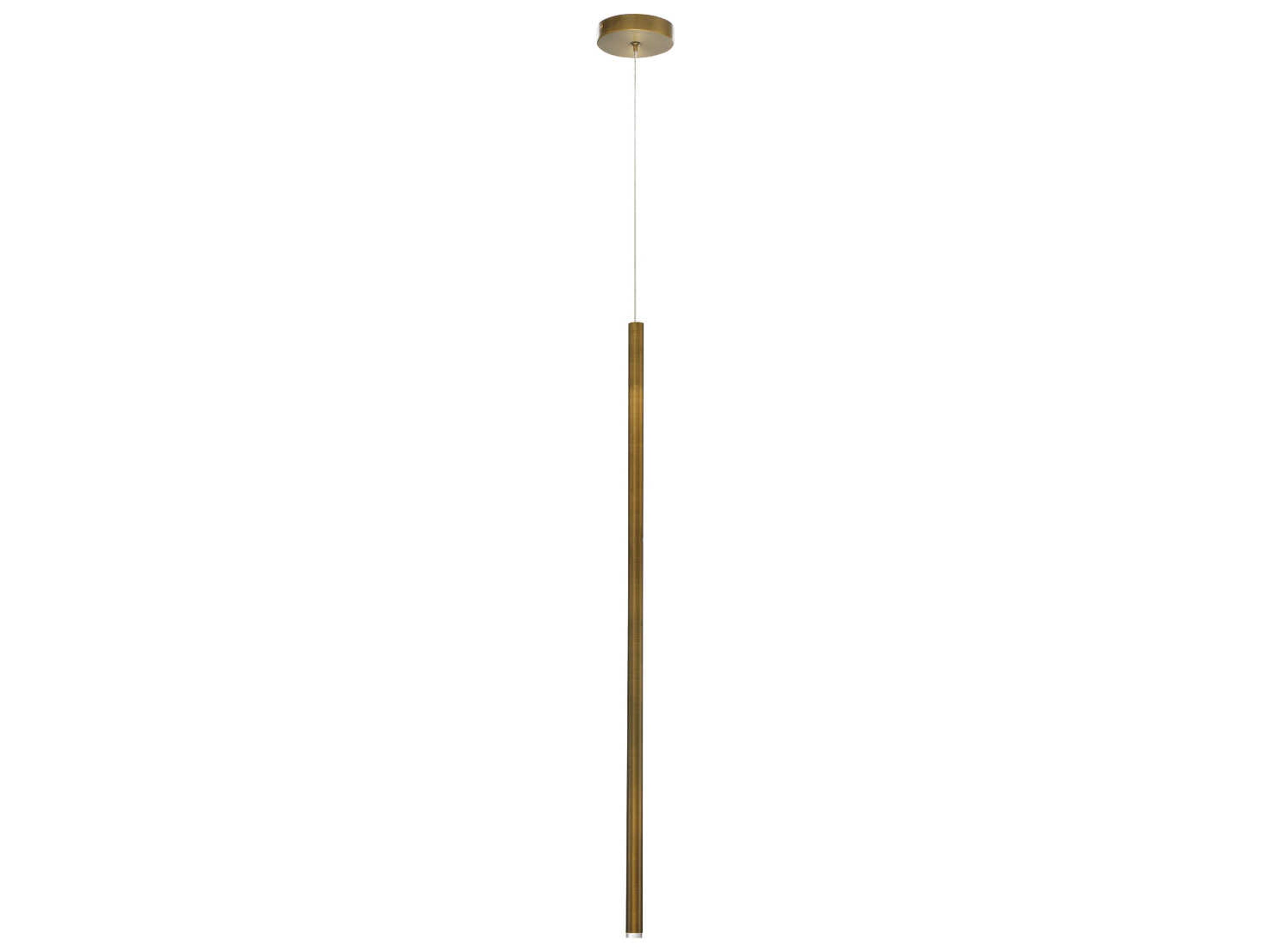 Navada Antique Brass LED Cylinder Mini Pendant