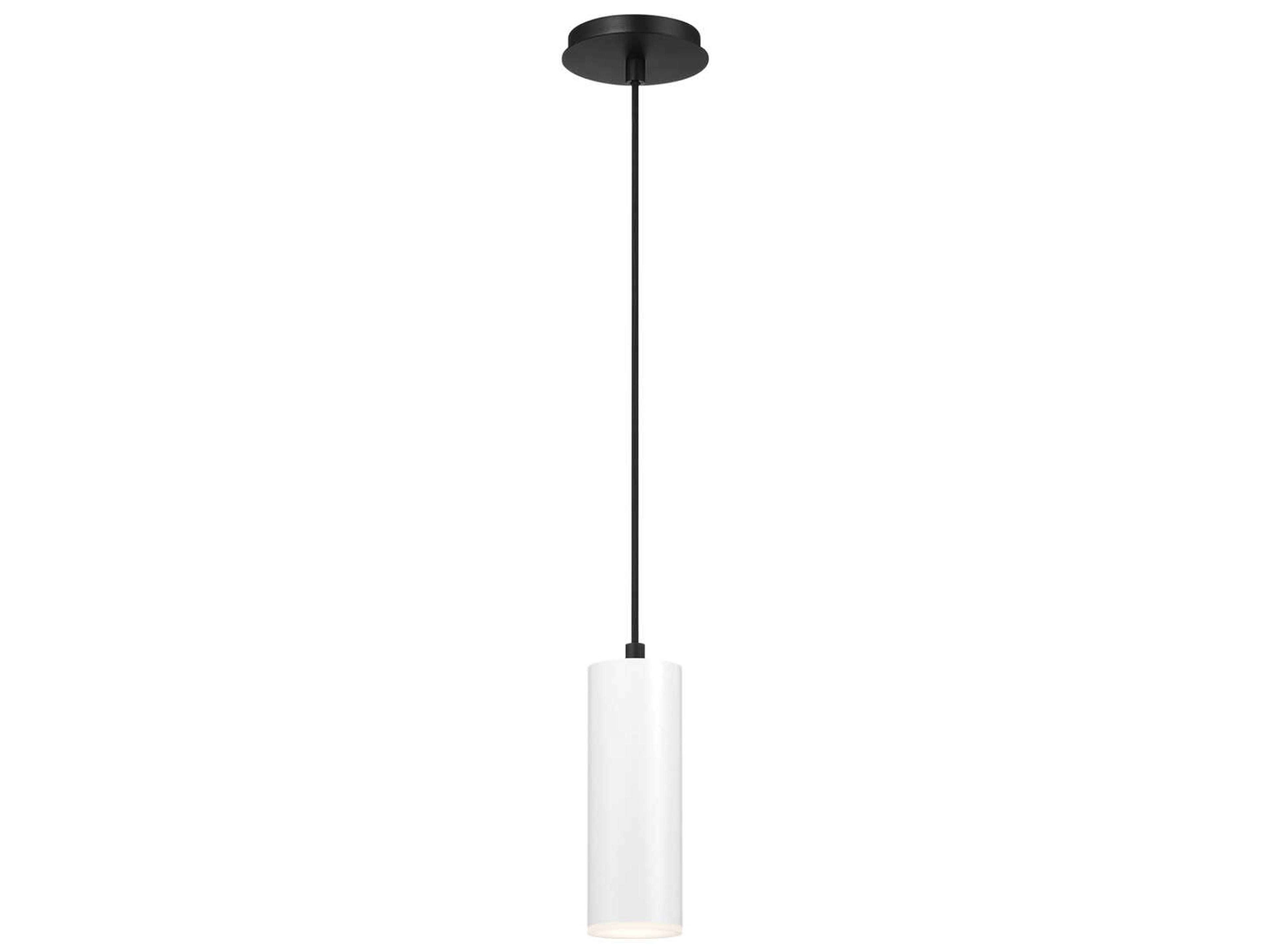 Neptune 1-Light White LED Cylinder Mini Pendant