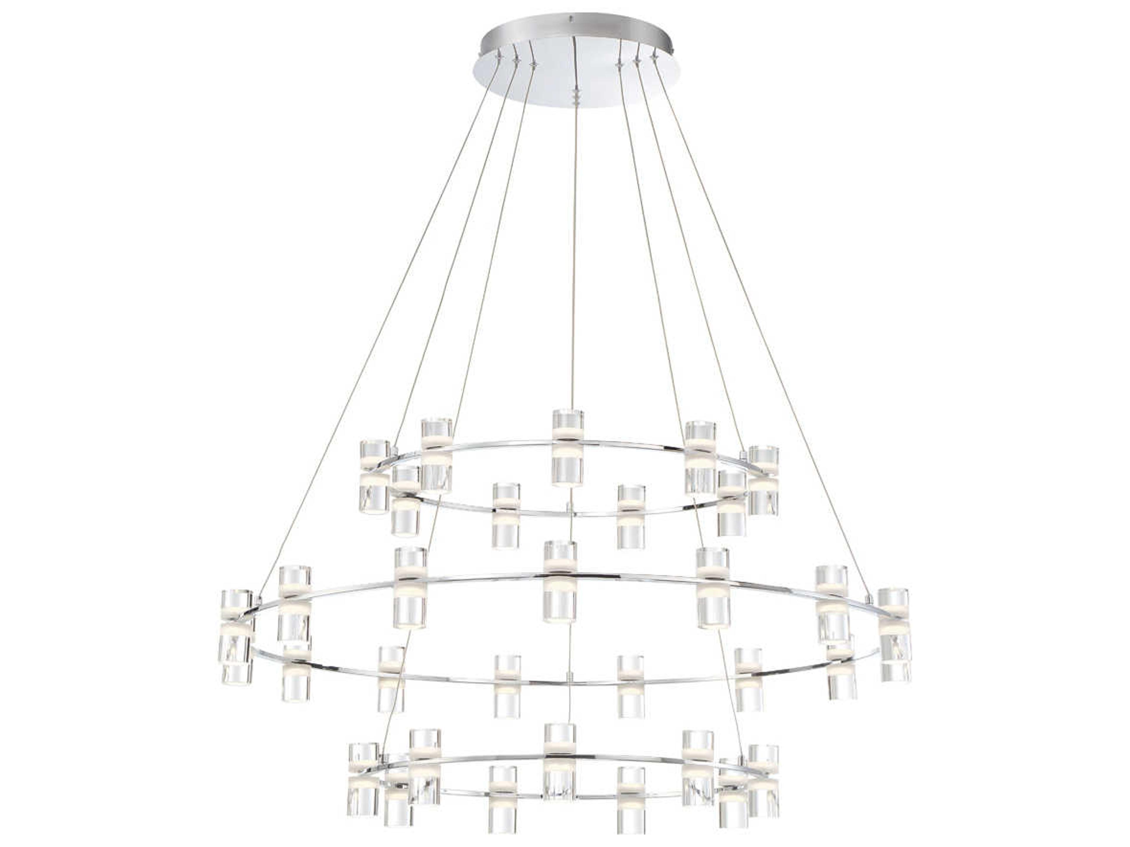 Netto LED Three Tier Chandelier Modern Statement Lighting
