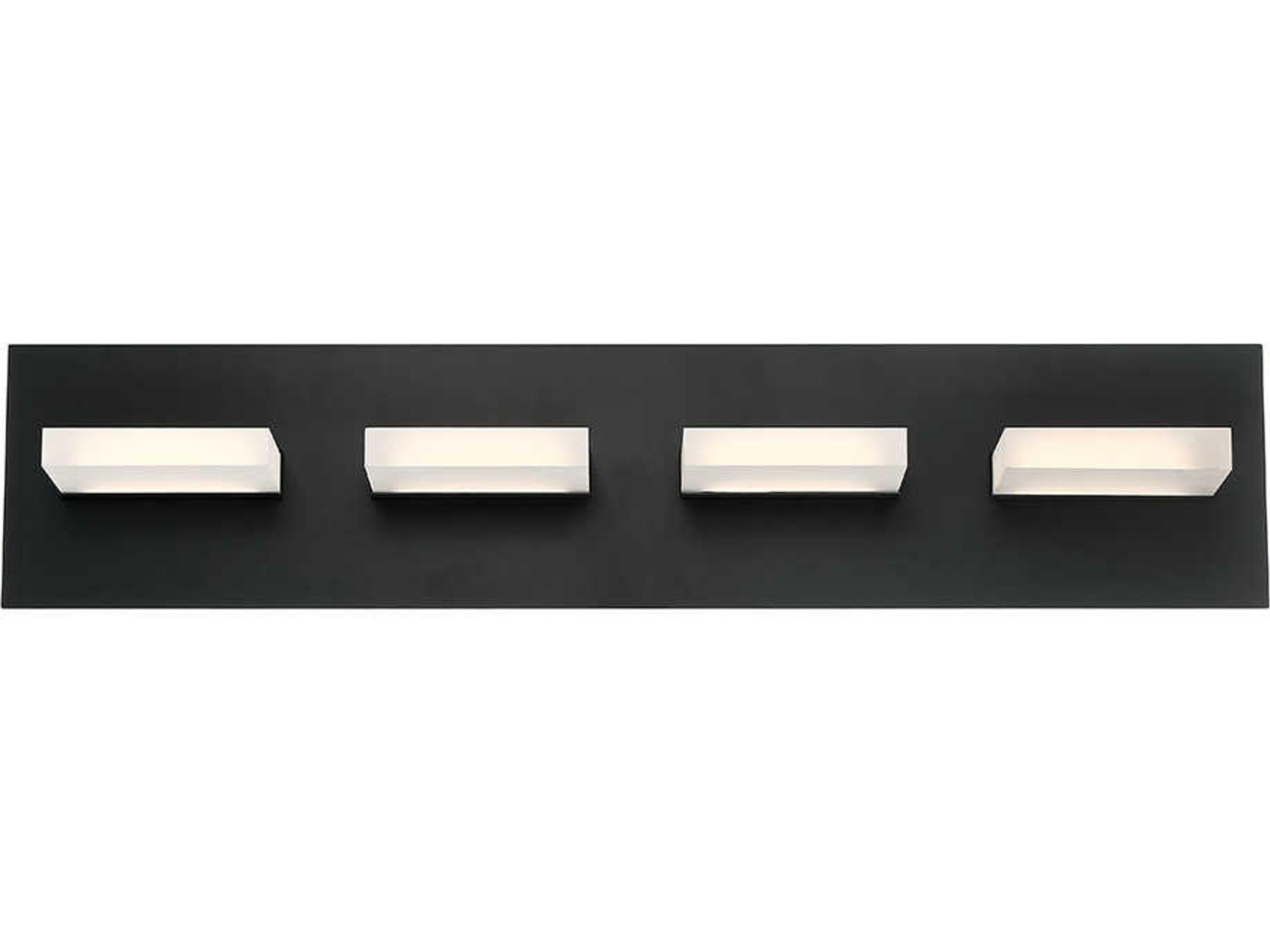 Olson 4-Light Black LED Vanity Light