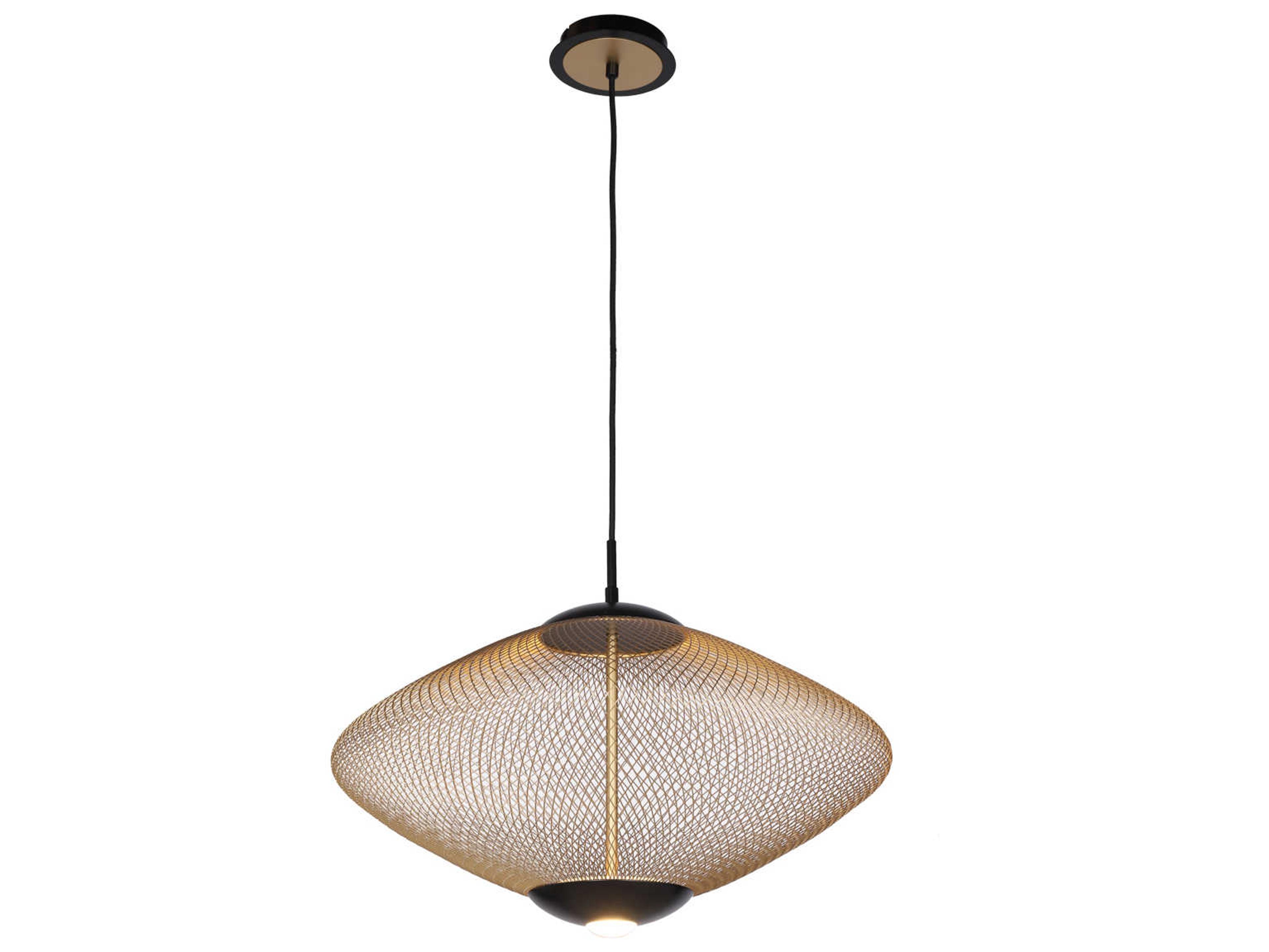 Park 2-Light Black Gold LED Pendant