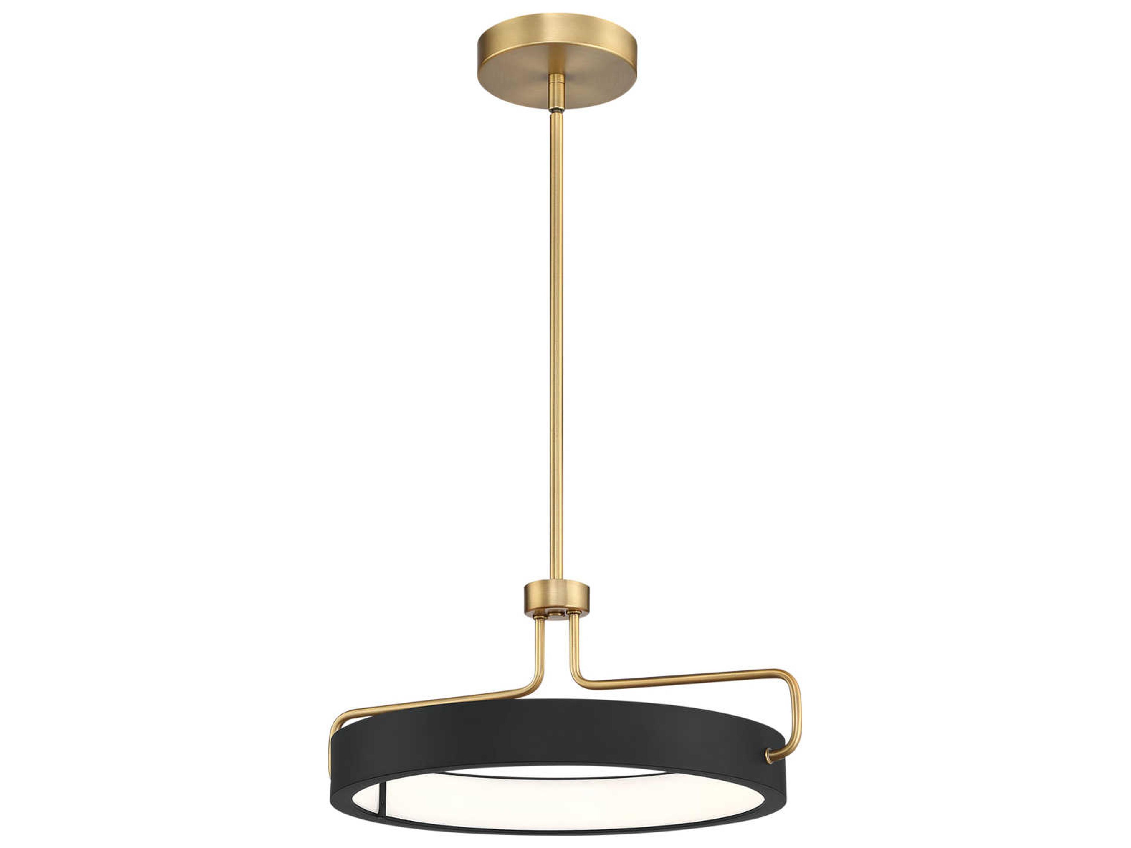 Pemberton LED Pendant Light 18-Inch Brass and Black