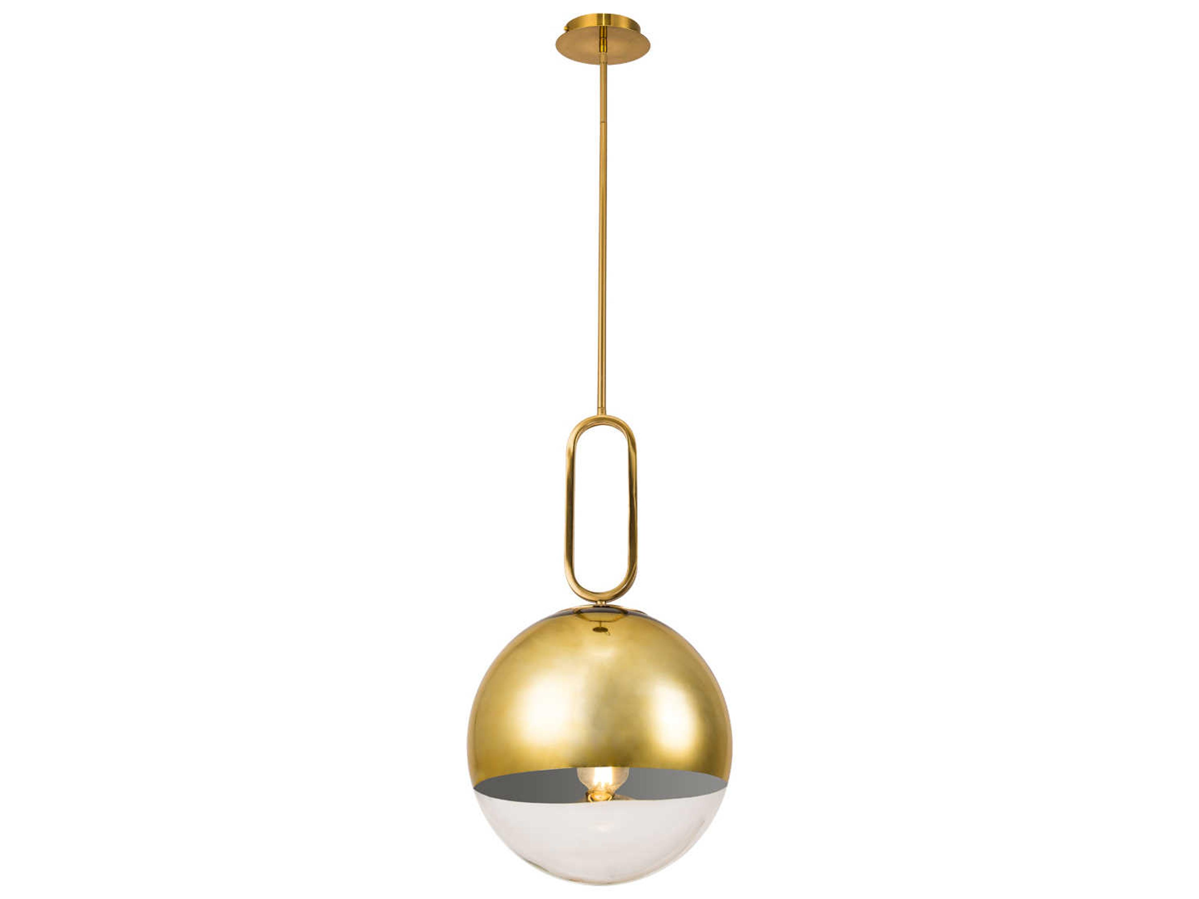 Prospect 1-Light Gold Glass Globe Mini Pendant