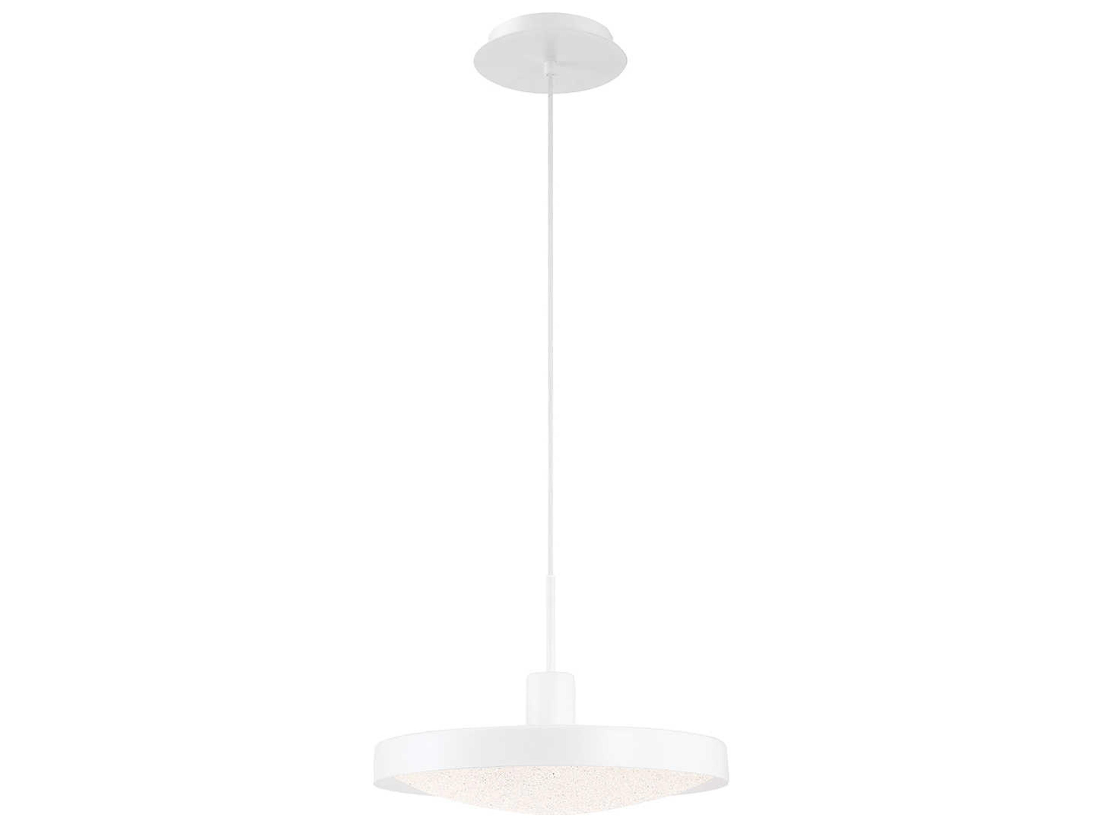 Sandstone White LED Bowl Round Pendant