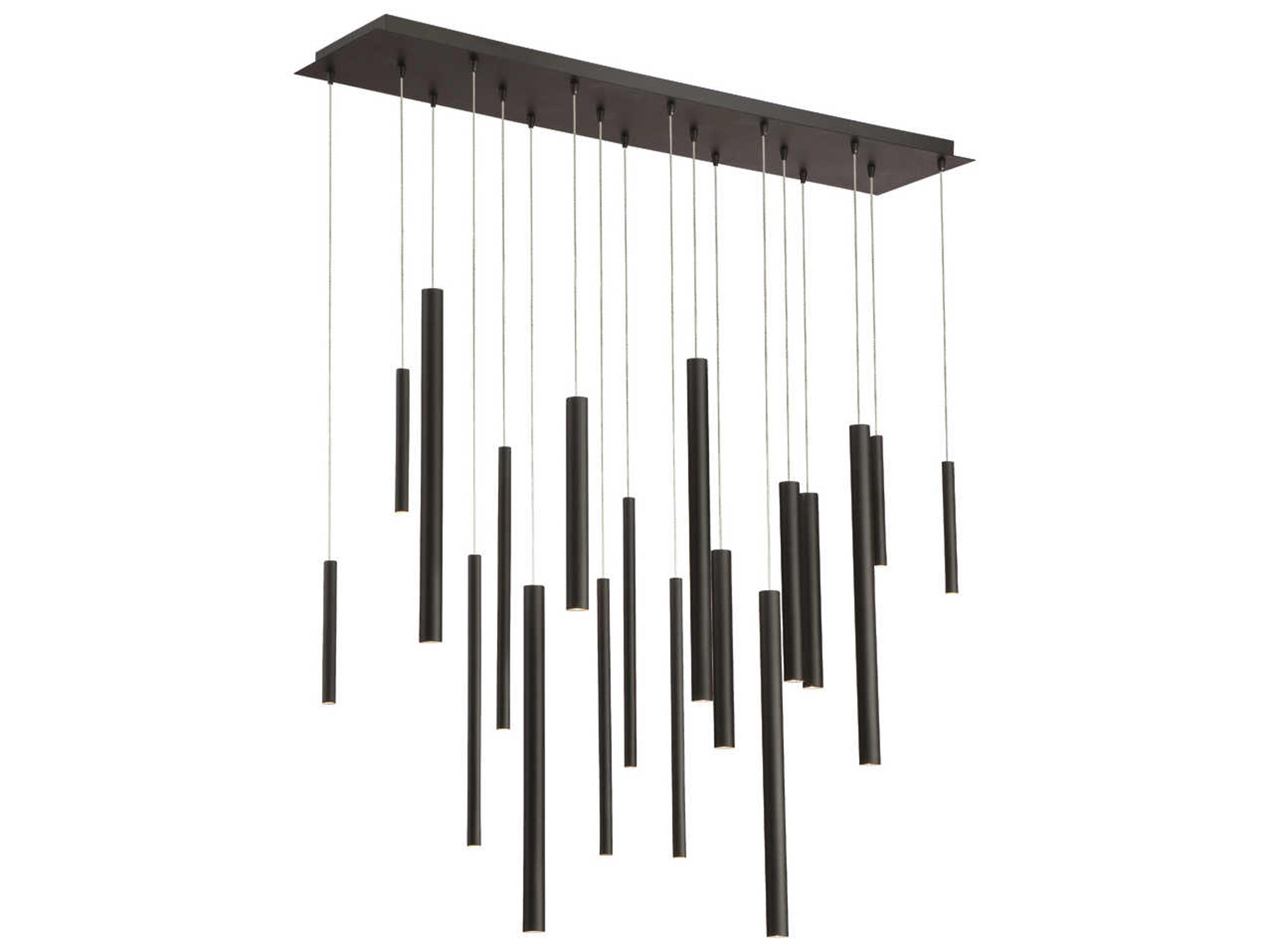 Santana 18-Light LED Linear Chandelier in Black