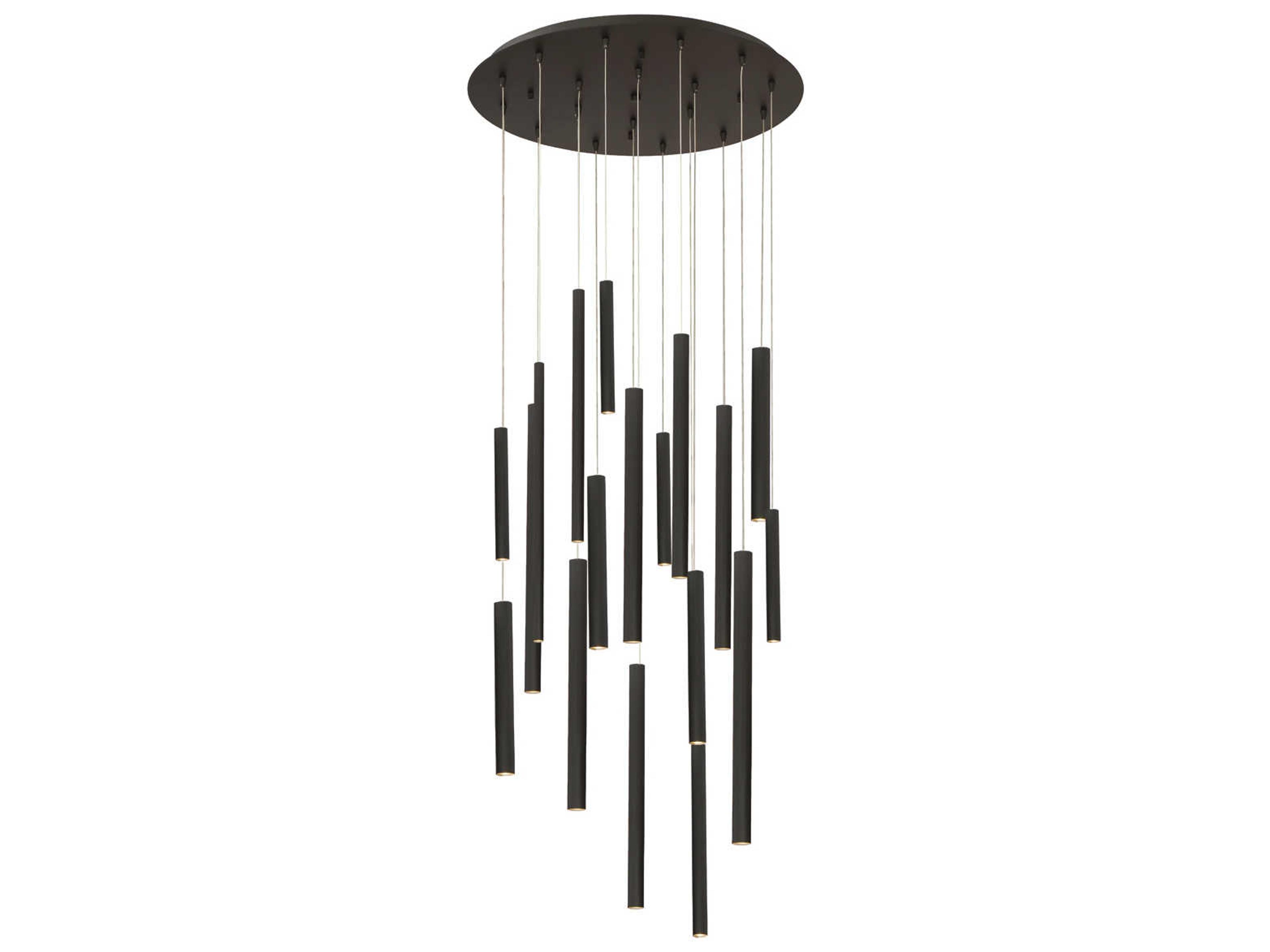 Santana 18-Light LED Chandelier Modern Black