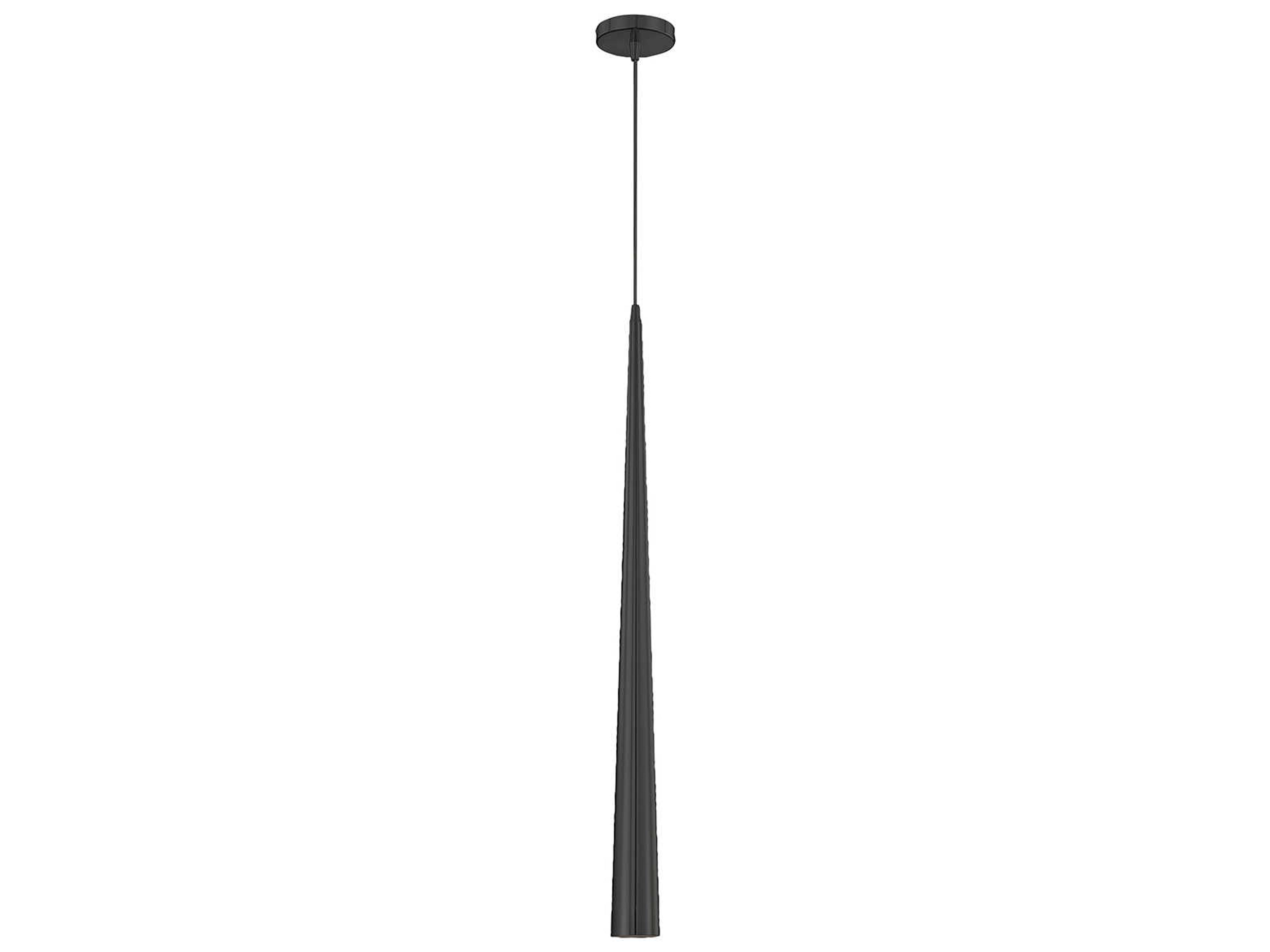 Sliver 1-Light Black Mini Pendant