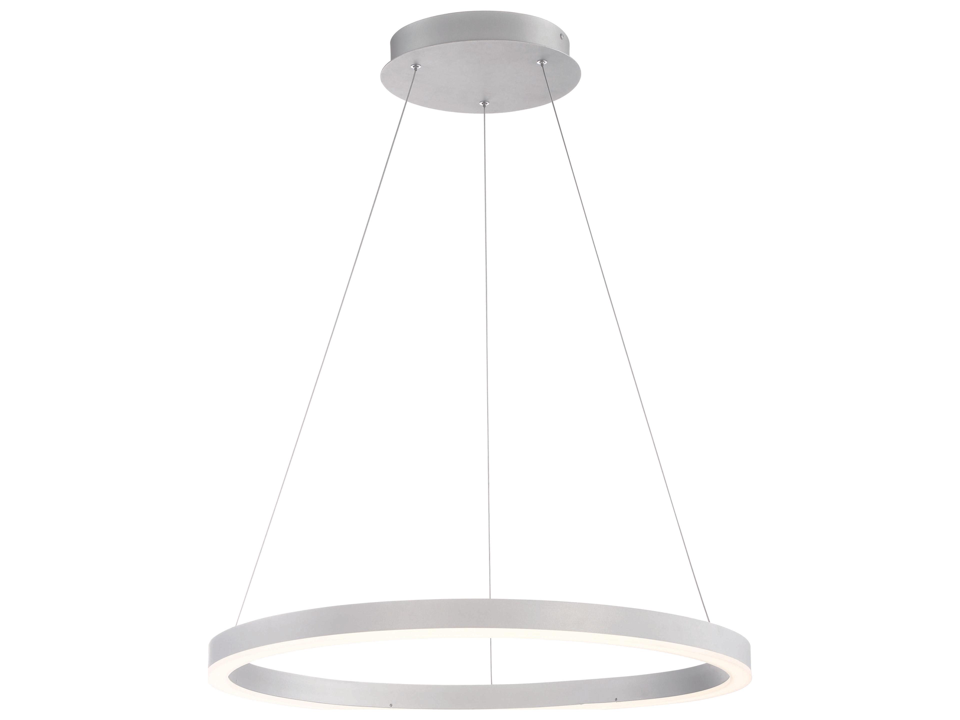 Spunto 1-Light Silver LED Round Pendant
