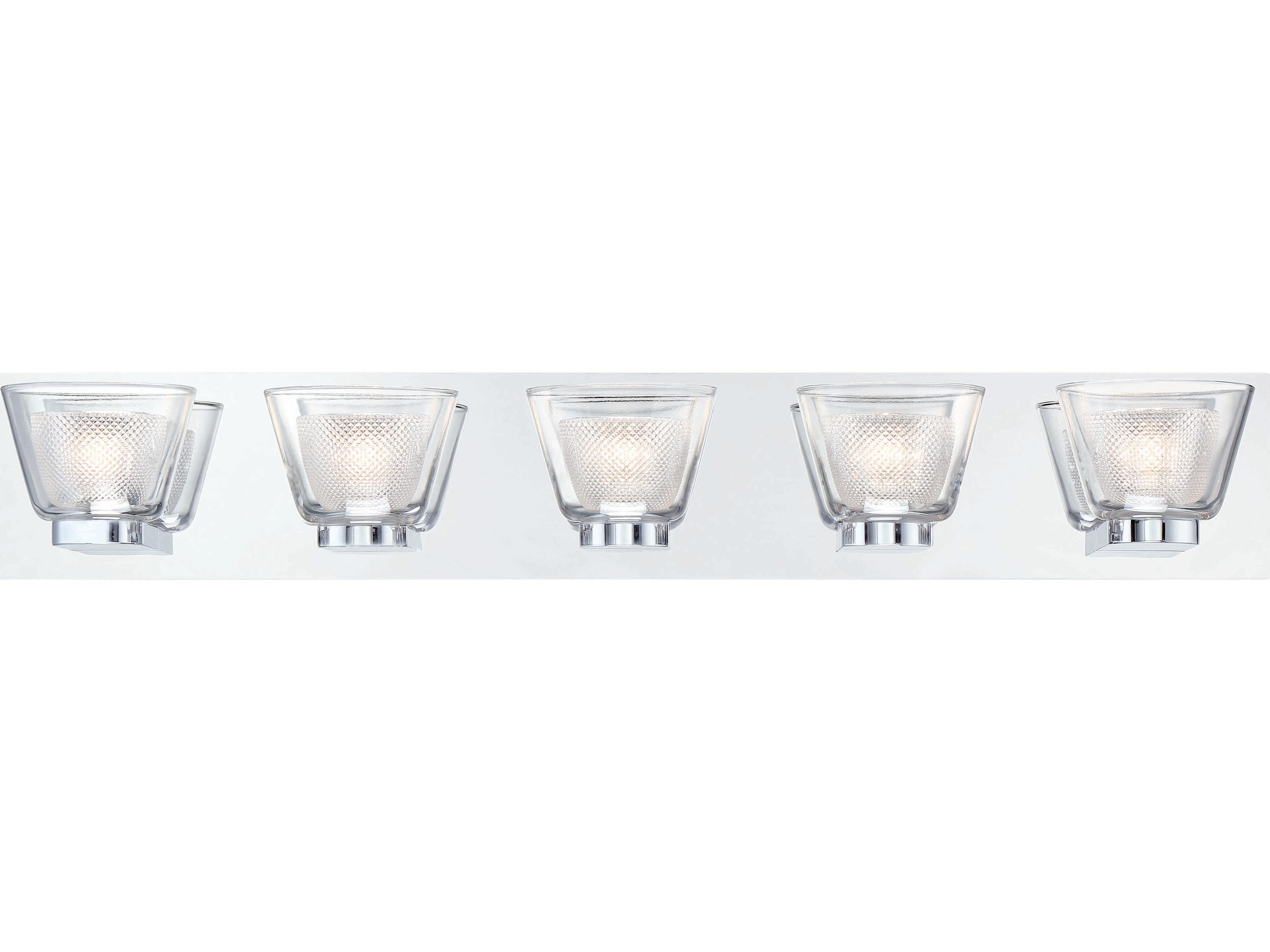 Trent 5-Light Chrome Glass LED Vanity Light