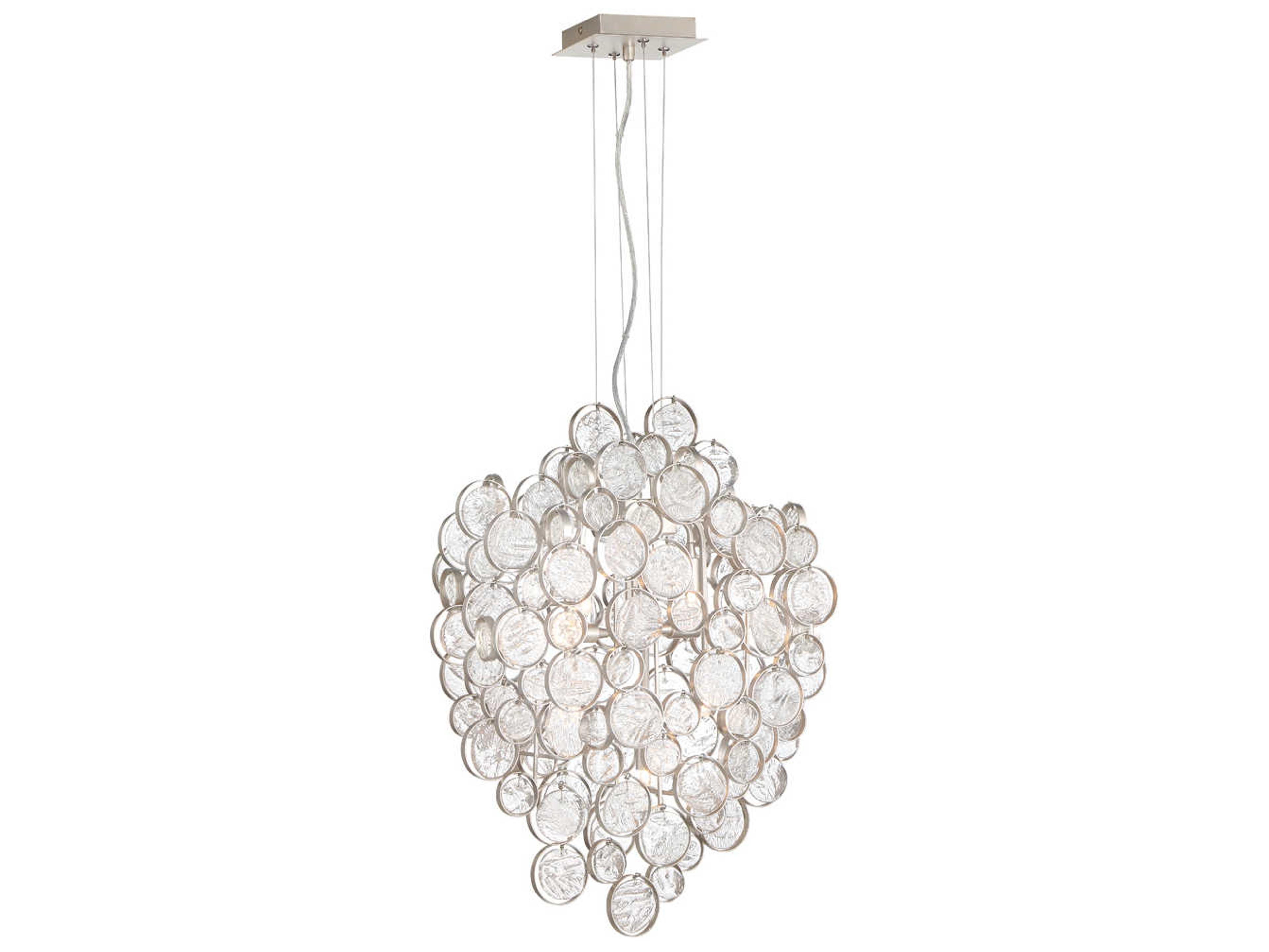 Trento 7 Light Chandelier in Chrome and Clear Glass