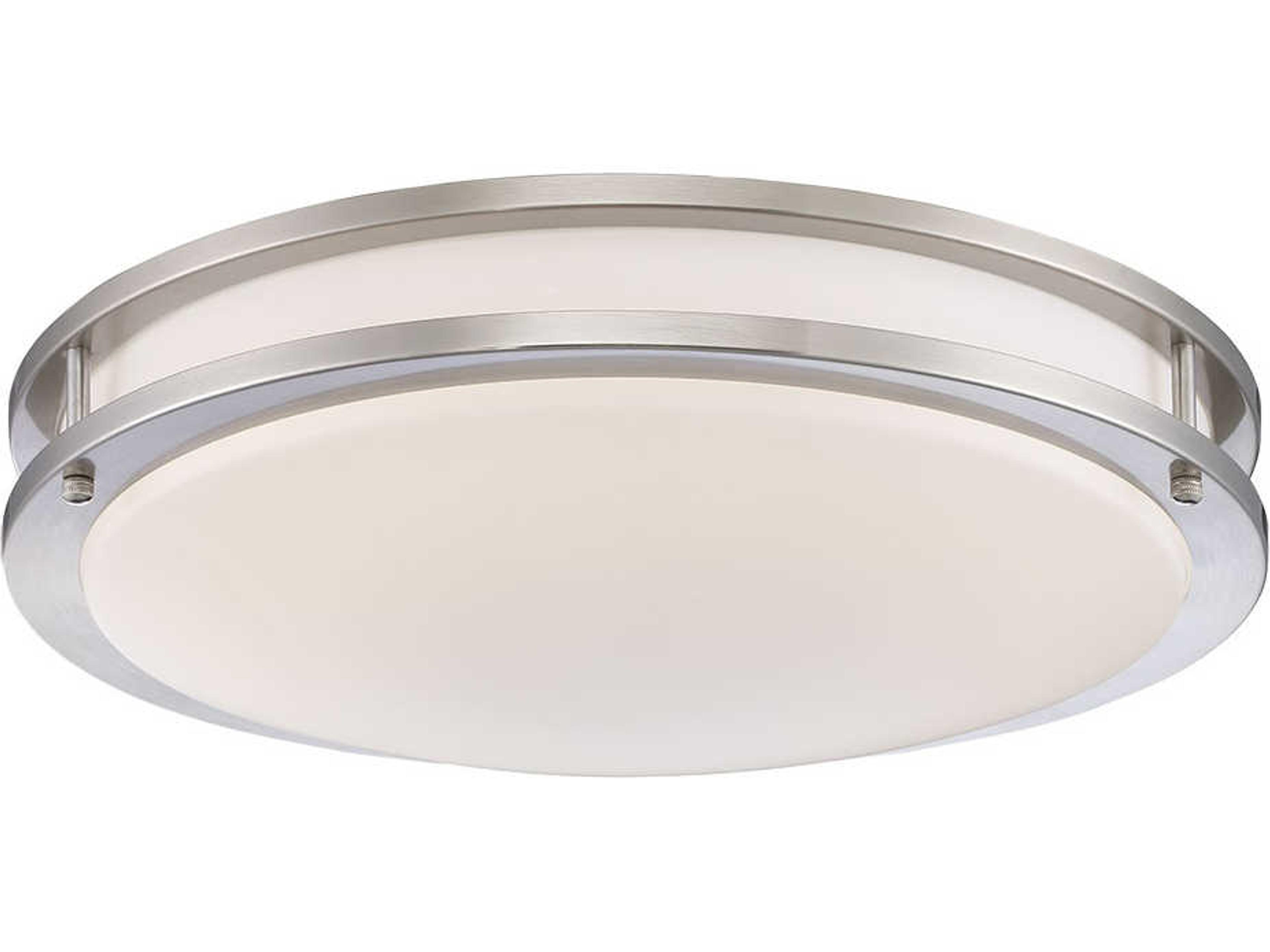 Warden Satin Nickel LED Flush Mount