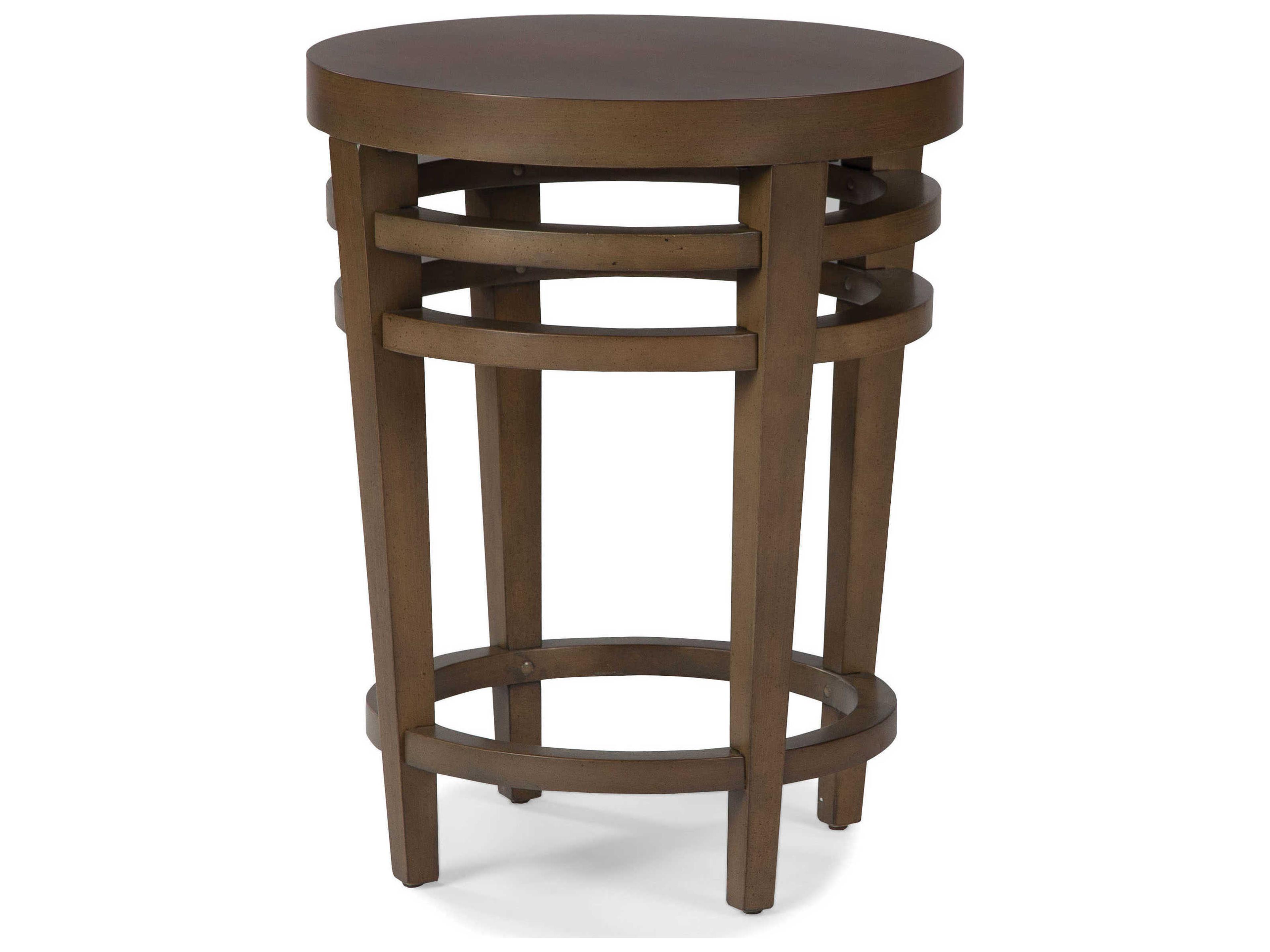 Fairfield Chair Artisan Round Wood Mica End Table