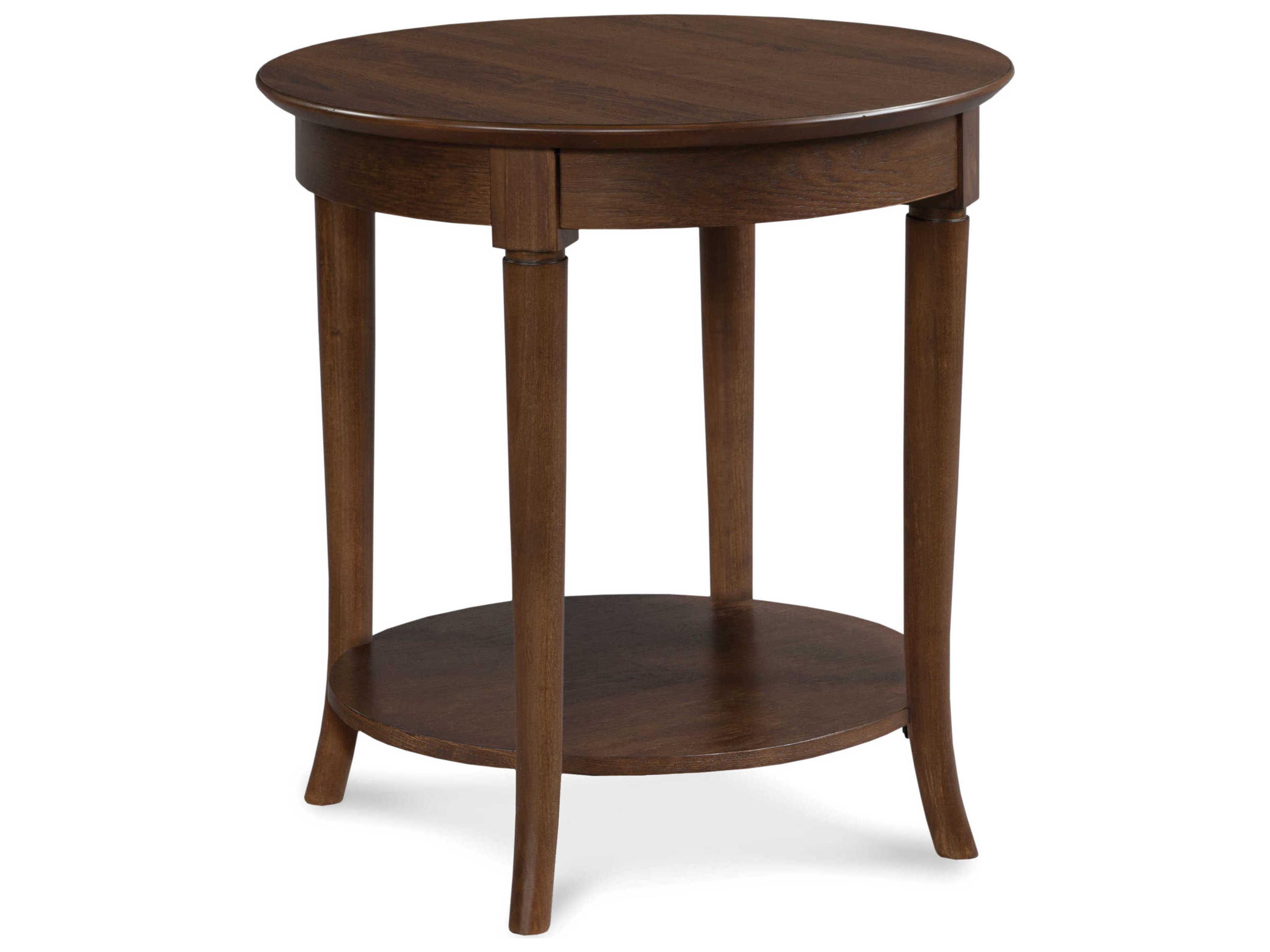 Campaigna Round Wood Cafe Mocha End Table