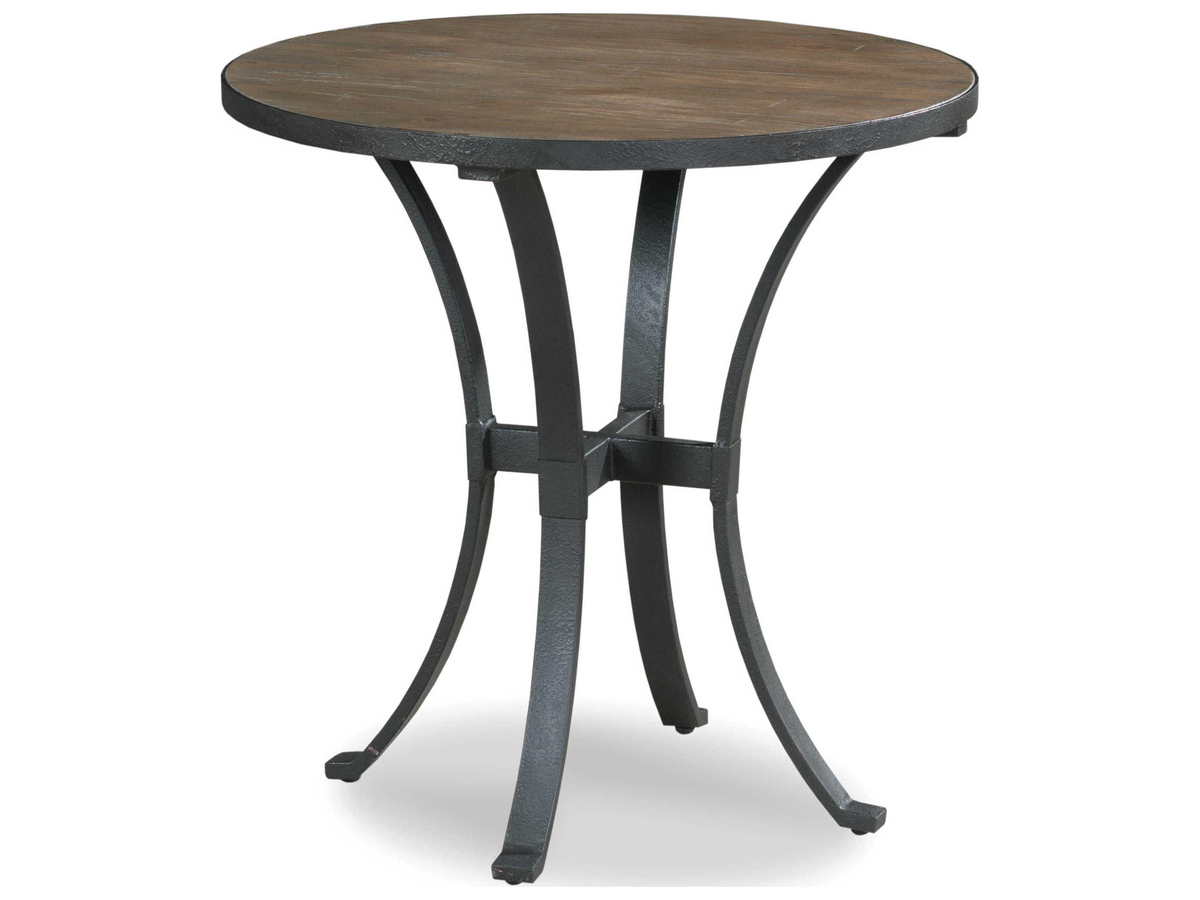 Fairfield Chair Edgewood Round Wood Graystone End Table
