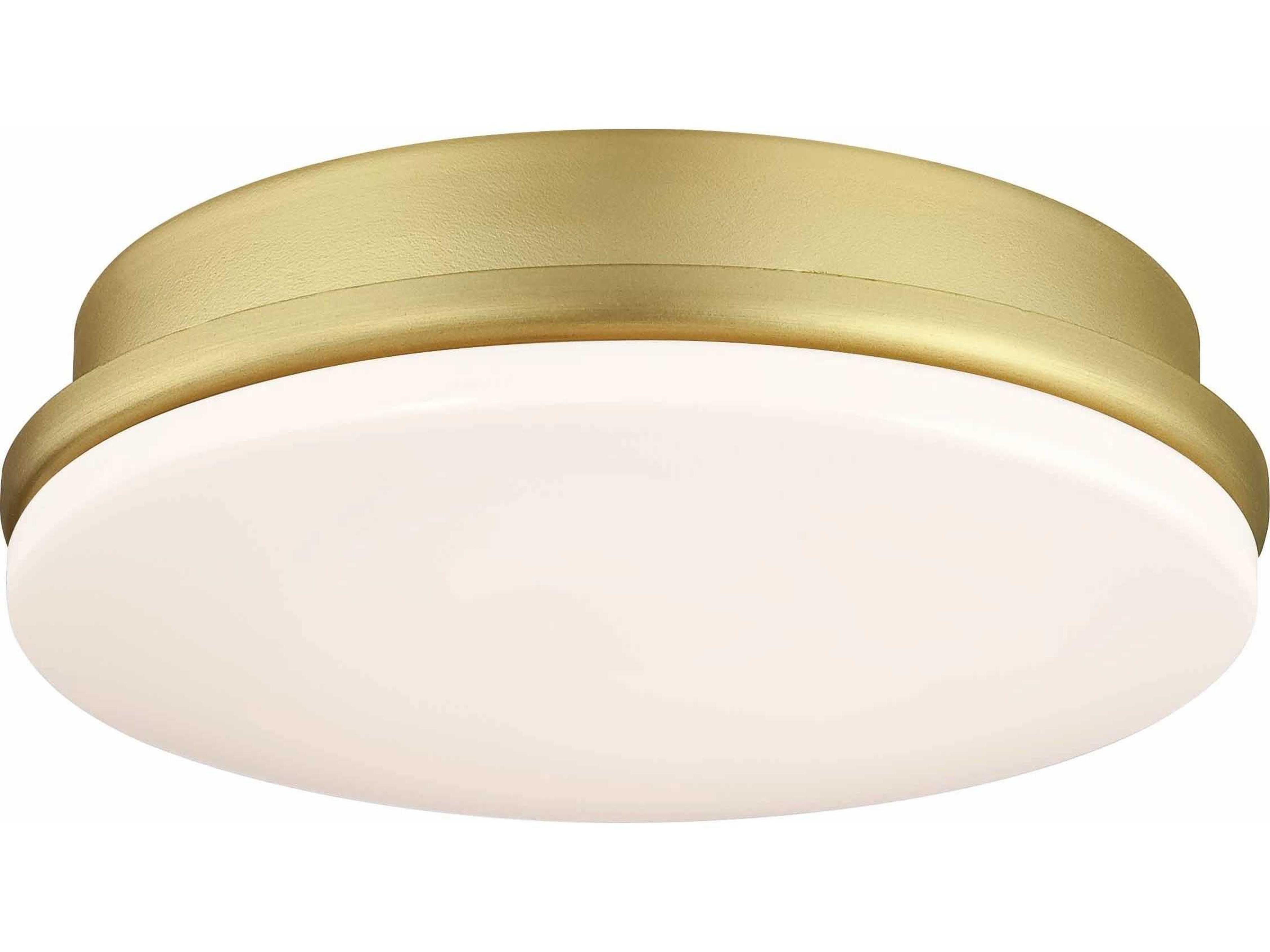 Kute LED Ceiling Fan Light Kit Brushed Satin Brass