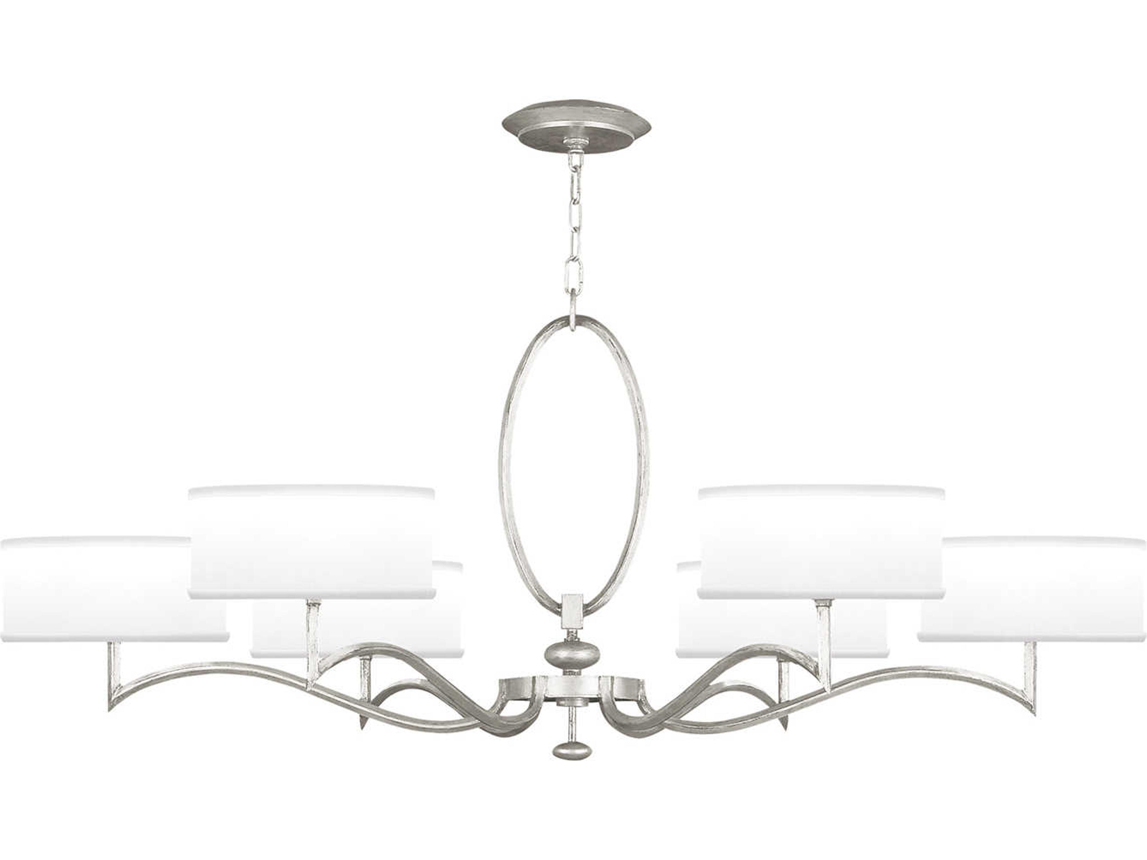 Allegretto 6-Light Silver Leaf Candelabra Drum Chandelier