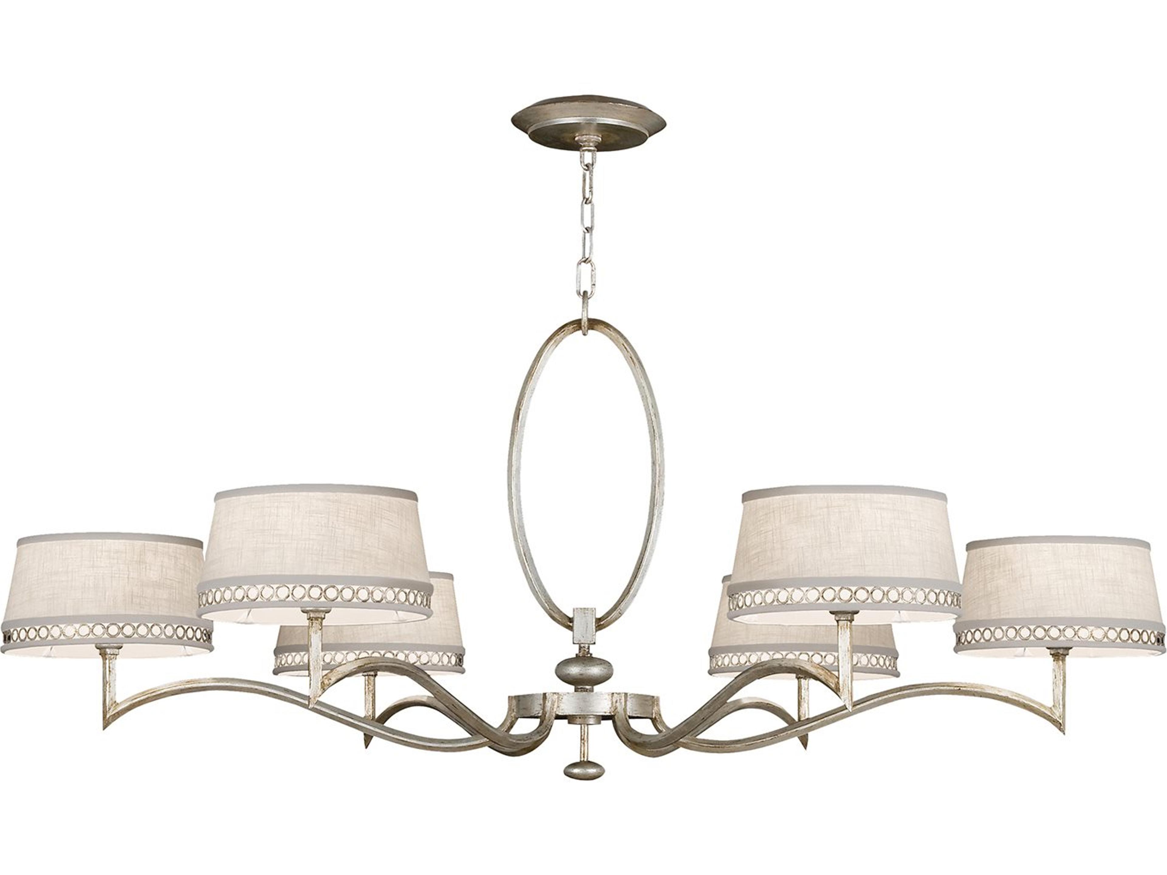 Allegretto Six Light Chandelier in Silver