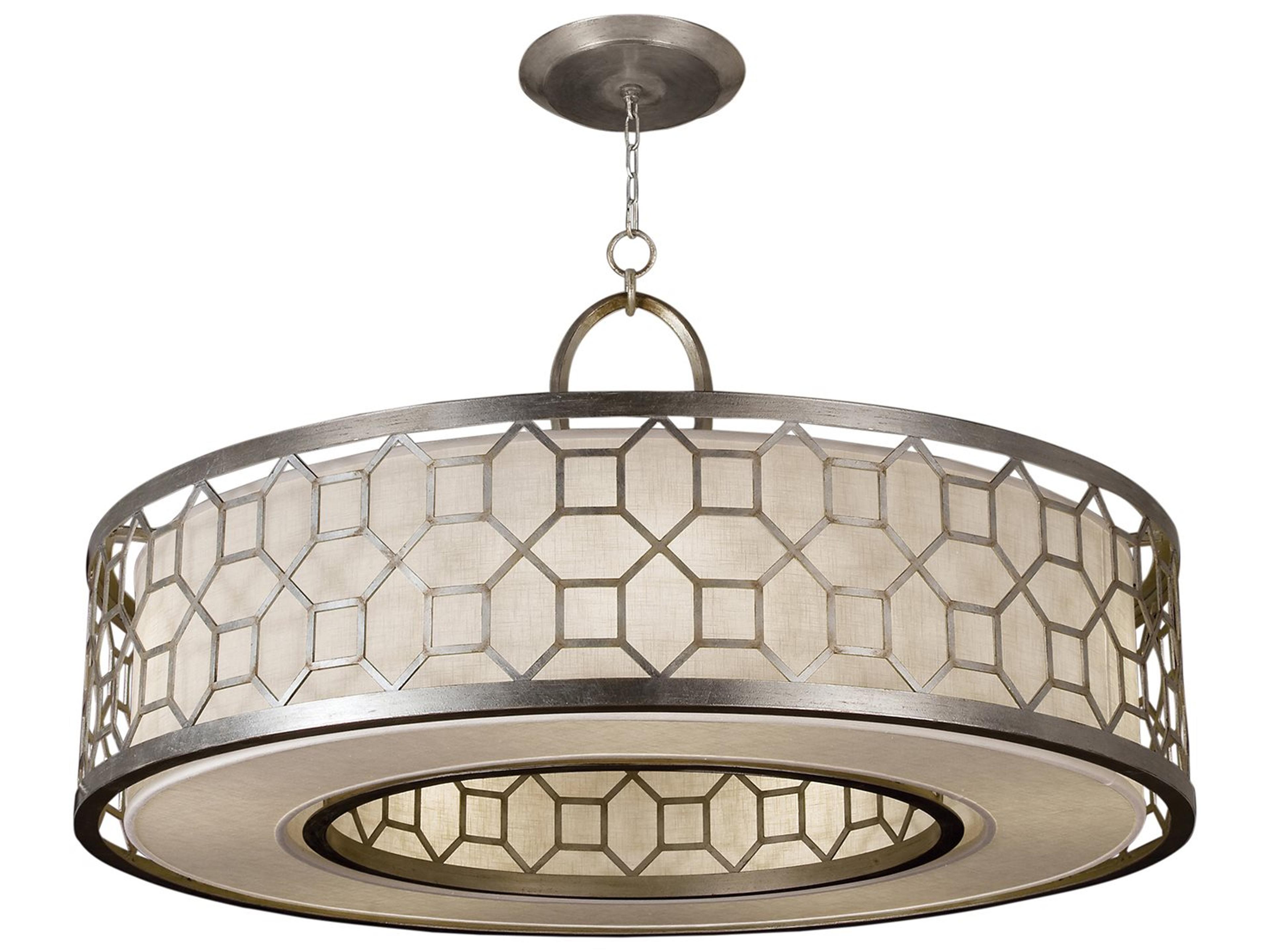 Fine Art Handcrafted Lighting Allegretto 5-Light Silver Drum Pendant