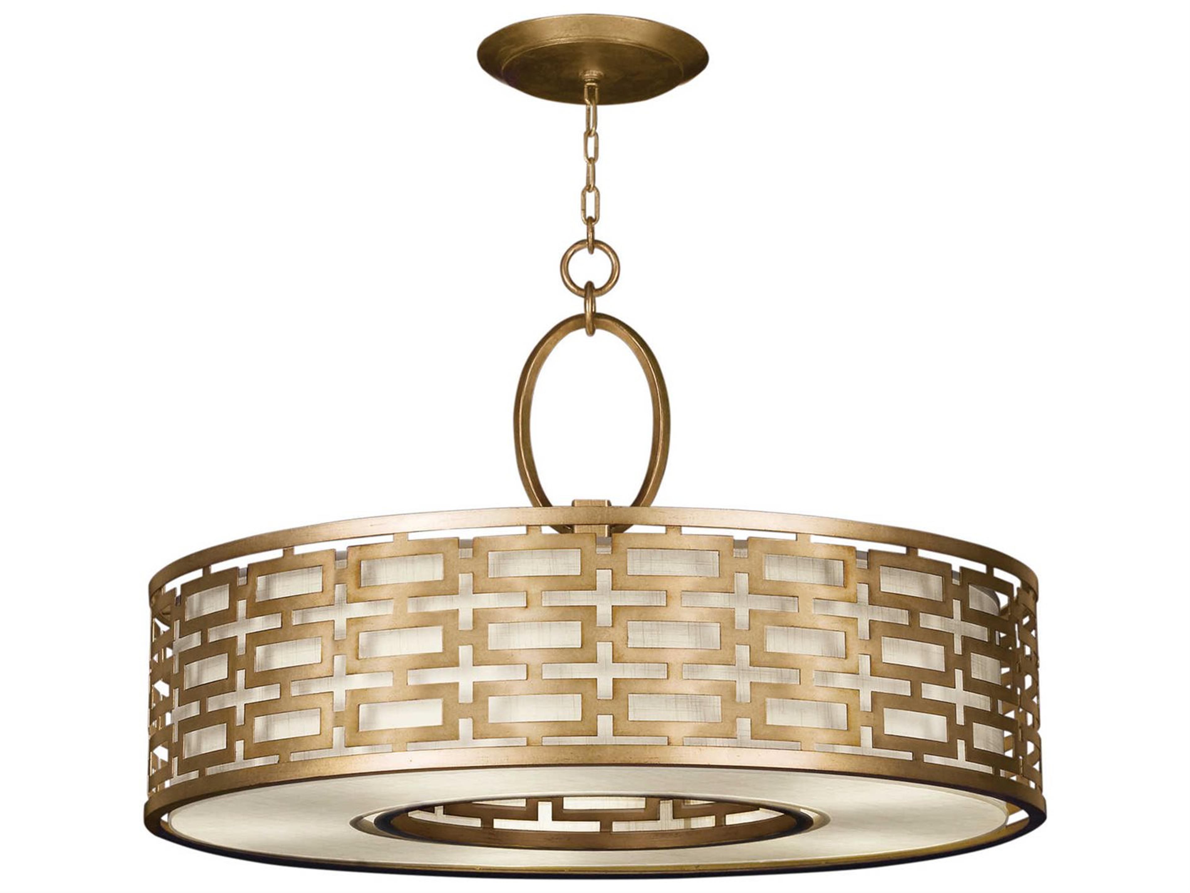 Fine Art Handcrafted Lighting Allegretto 5-Light Gold Drum Pendant