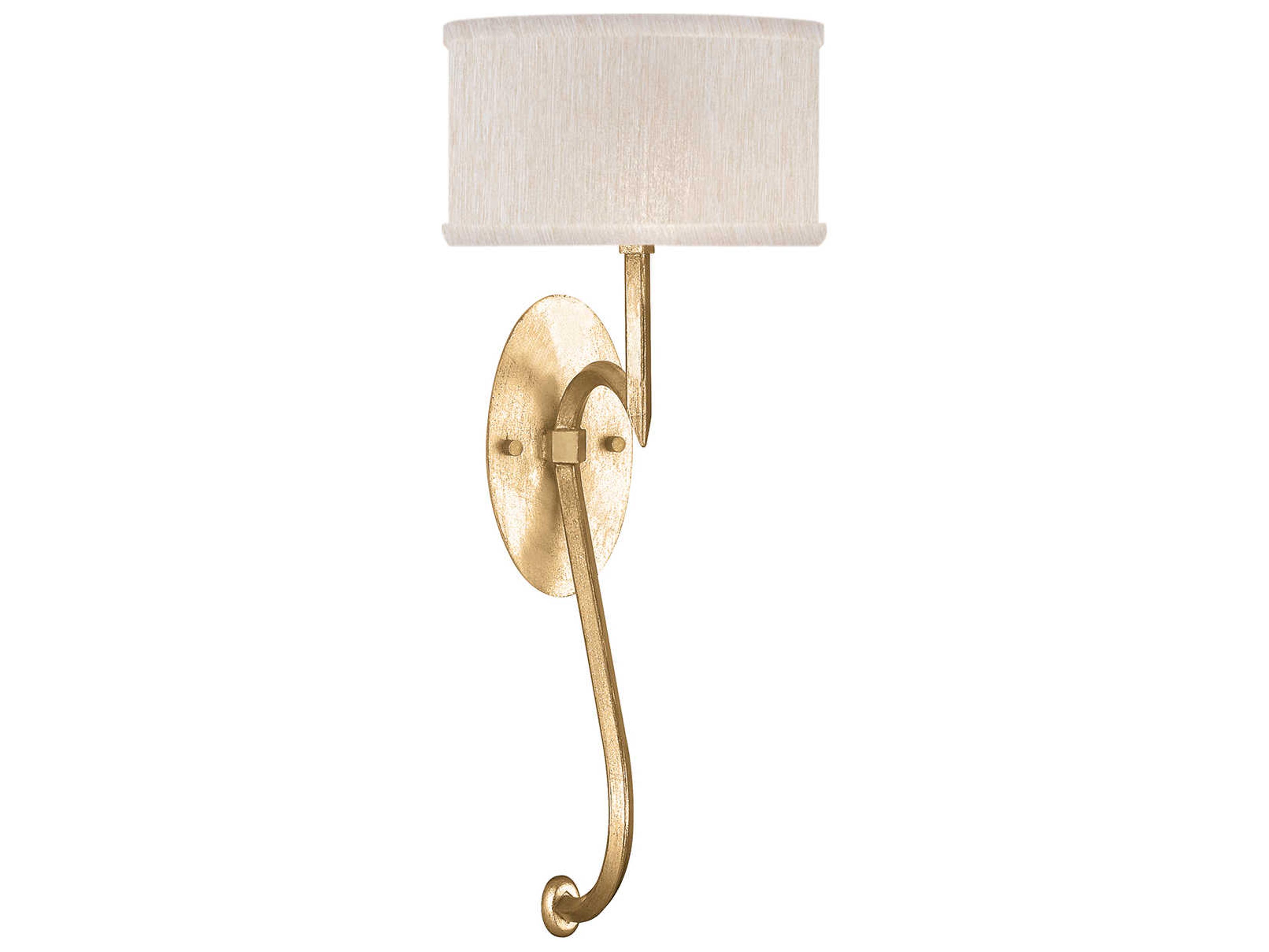 Allegretto 1-Light Gold Leaf Wall Sconce