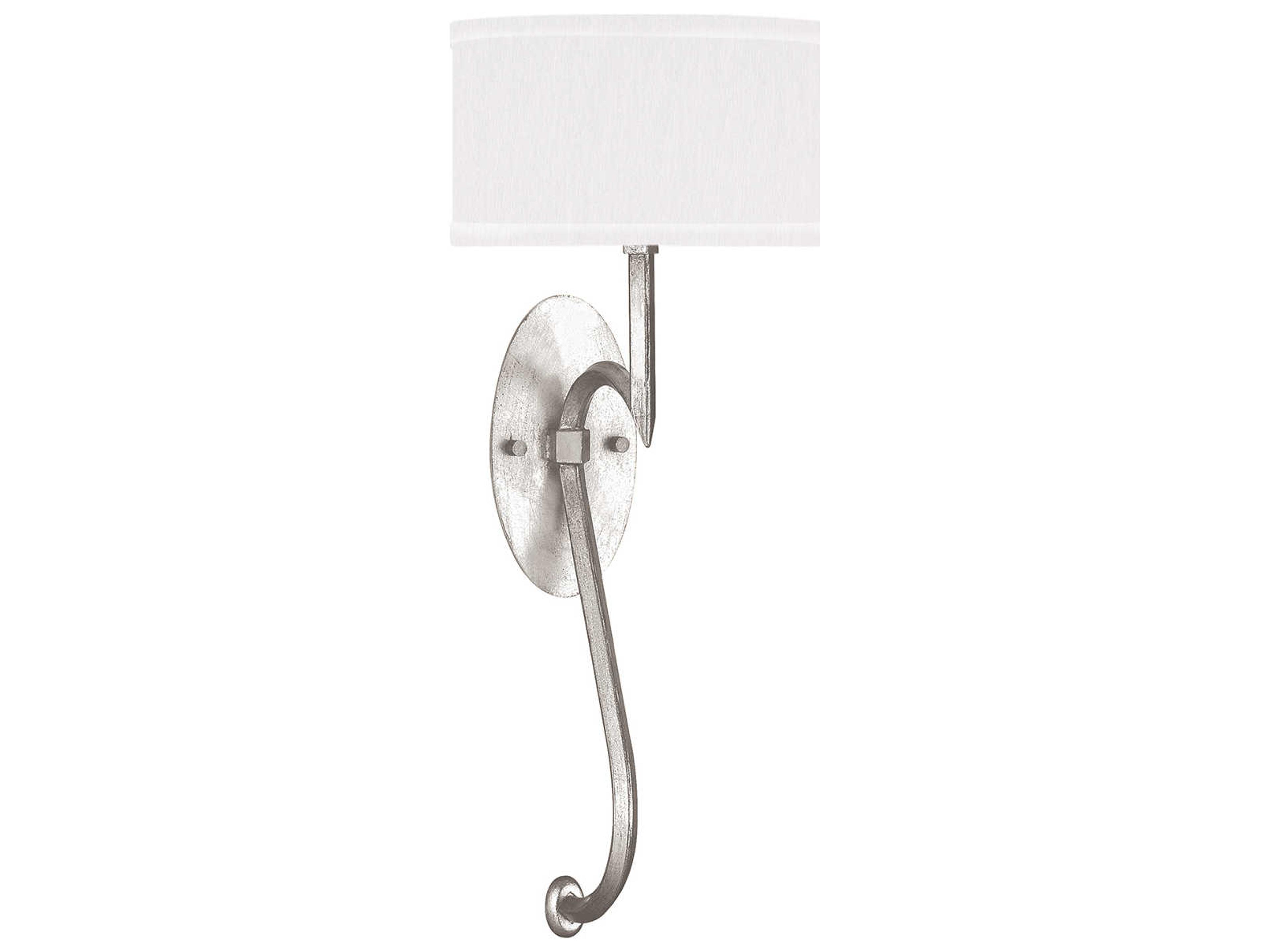 Allegretto 1-Light Silver Leaf Wall Sconce