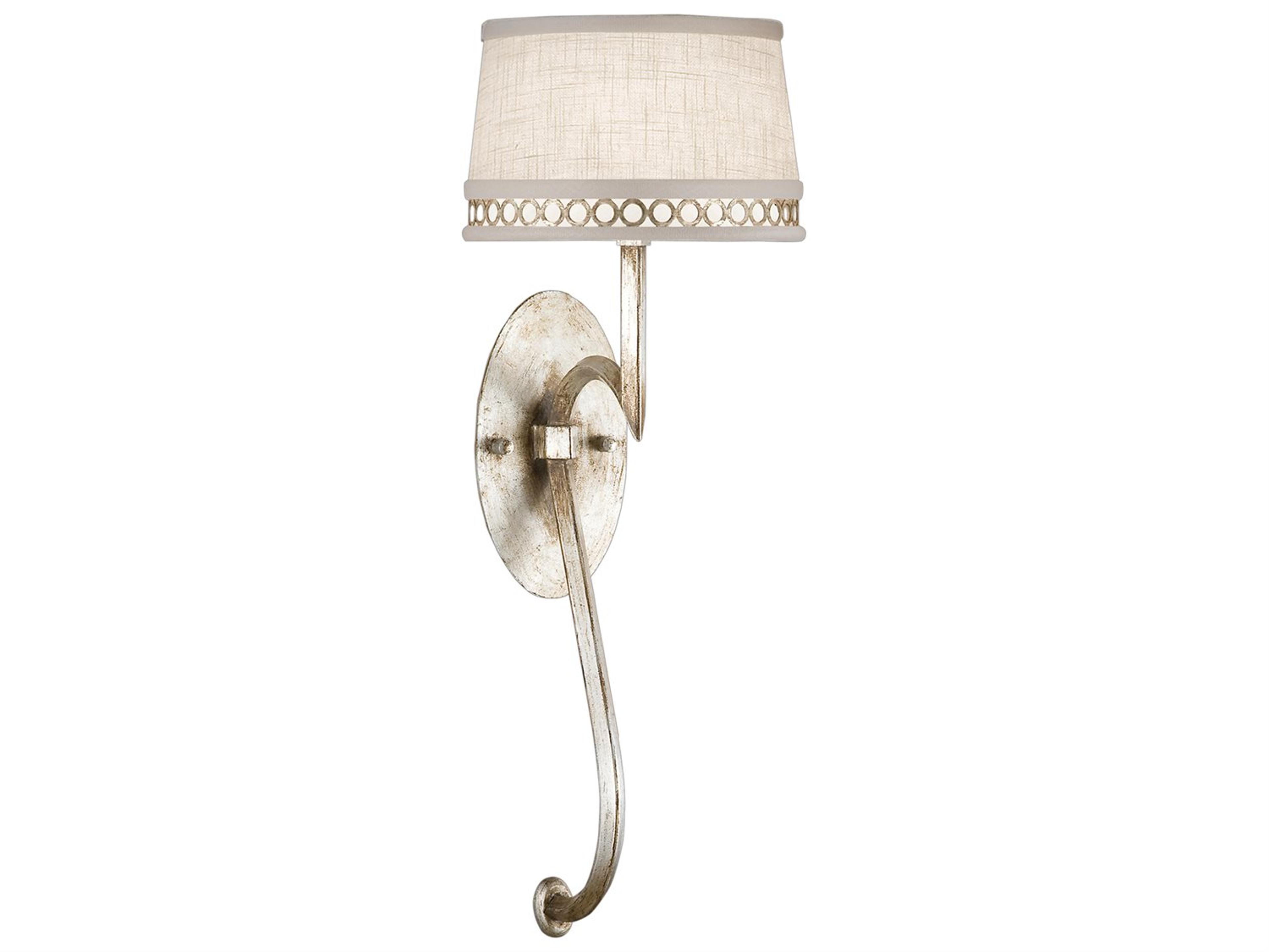 Allegretto Wall Sconce Platinized Silver Leaf