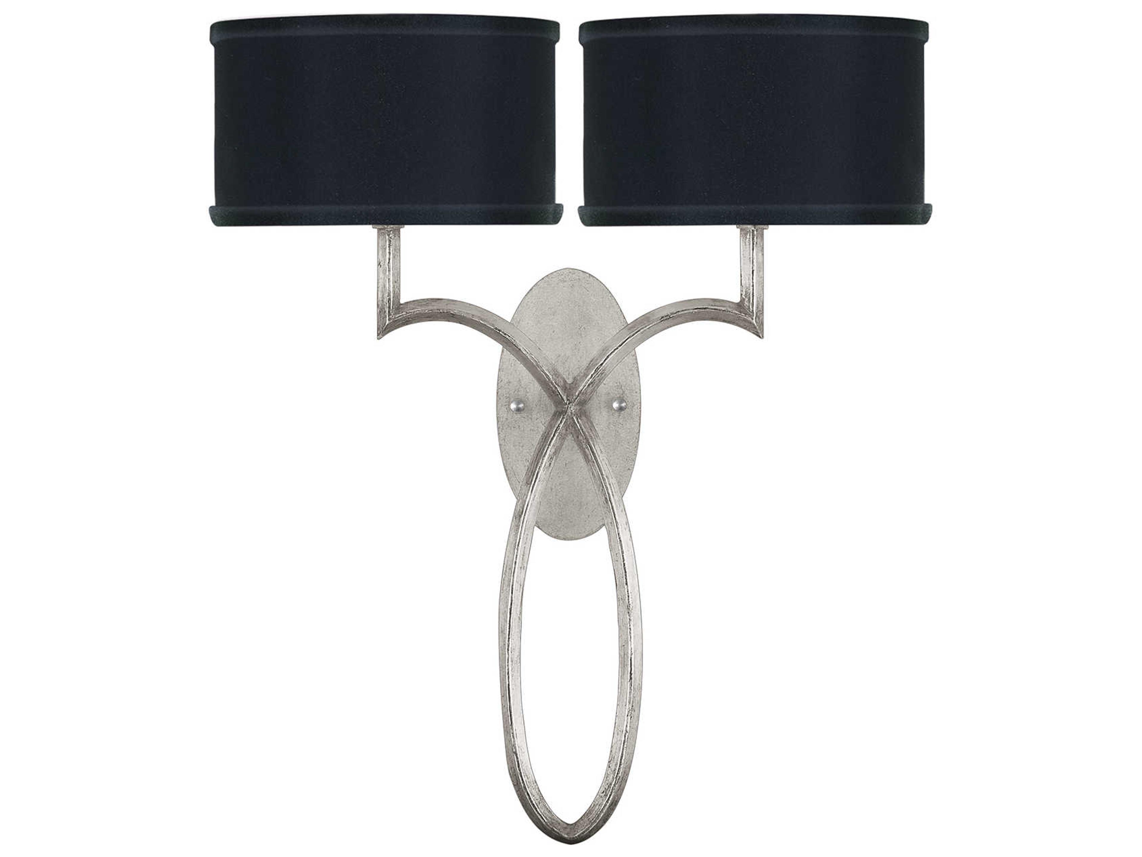 Allegretto 2-Light Silver Leaf Wall Sconce