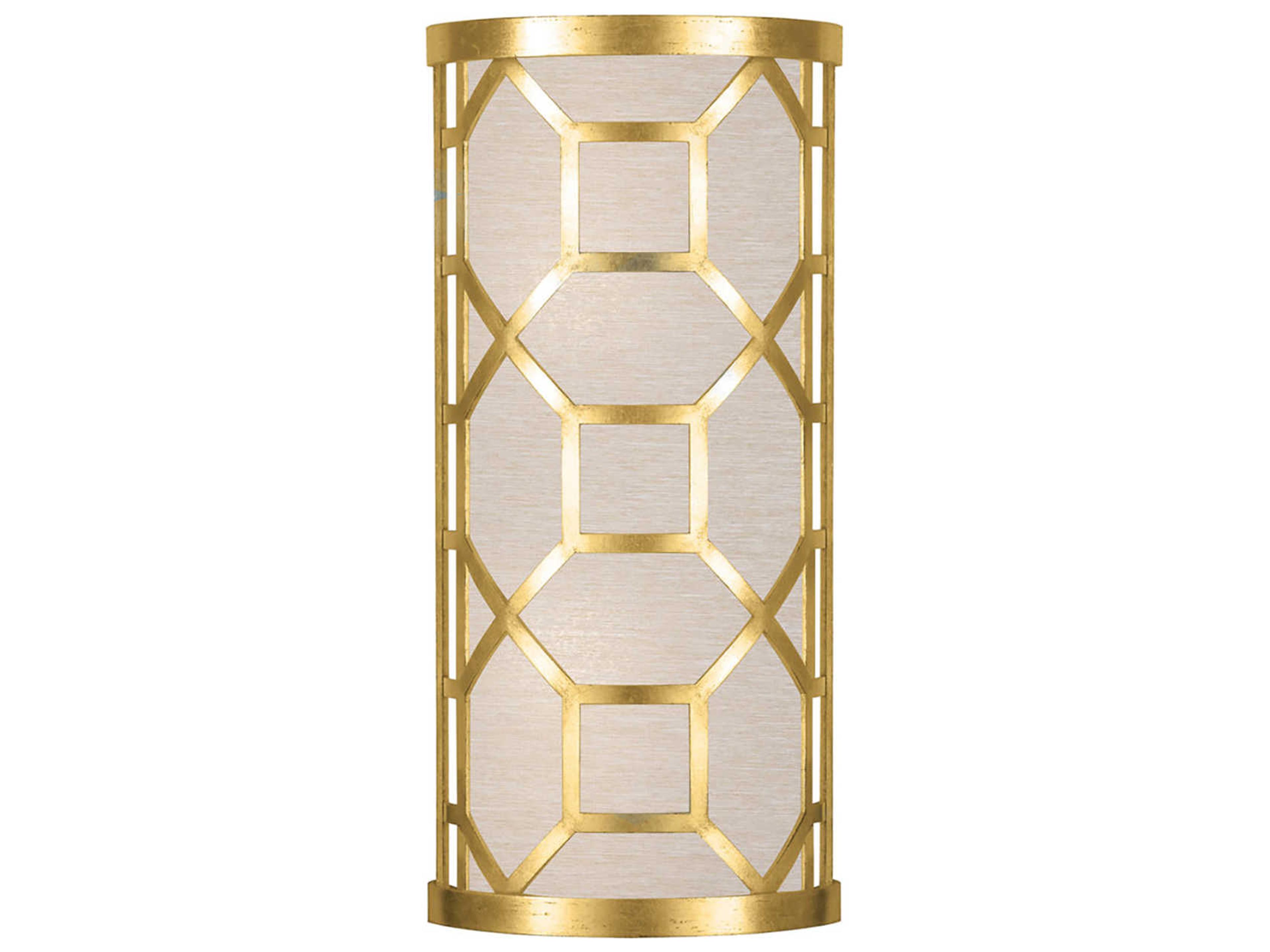 Allegretto 2-Light Gold Leaf Glass LED Wall Sconce