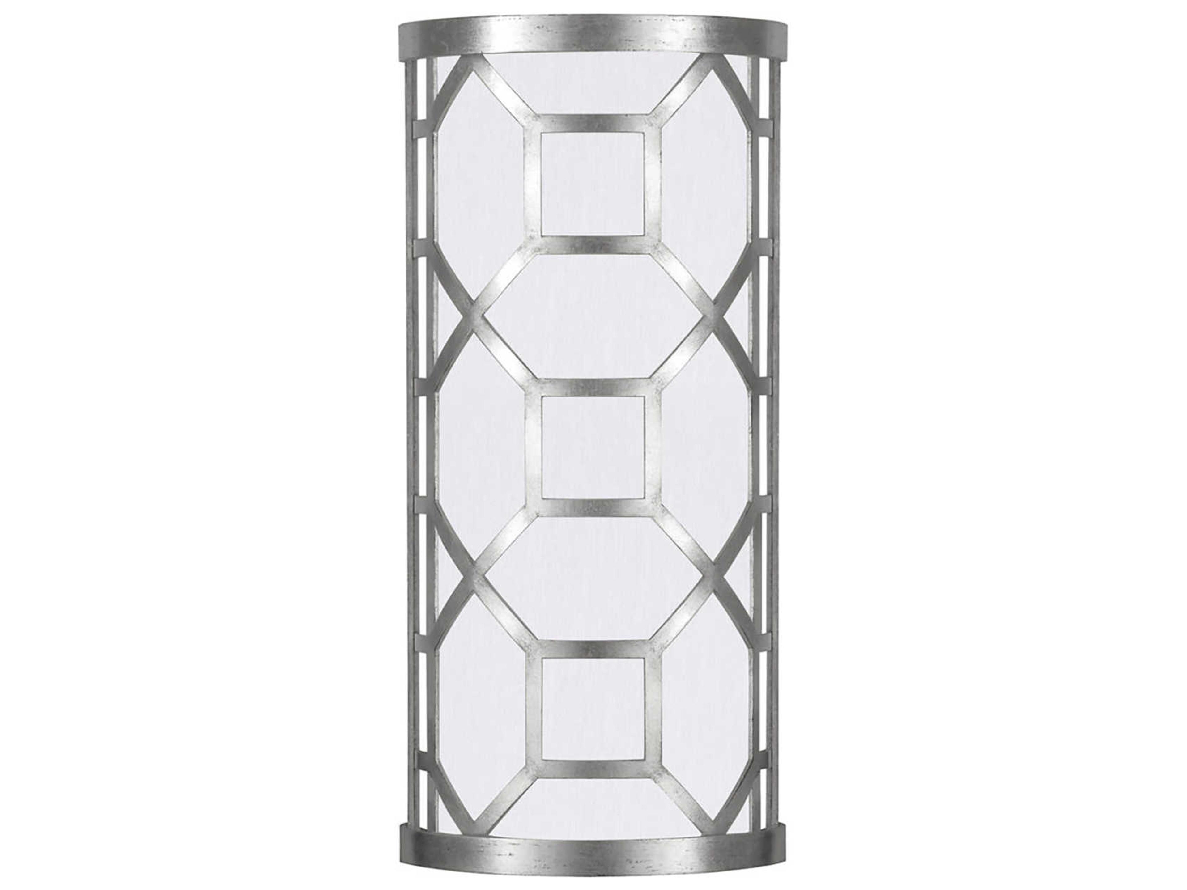 Allegretto 2-Light Silver Leaf LED Wall Sconce