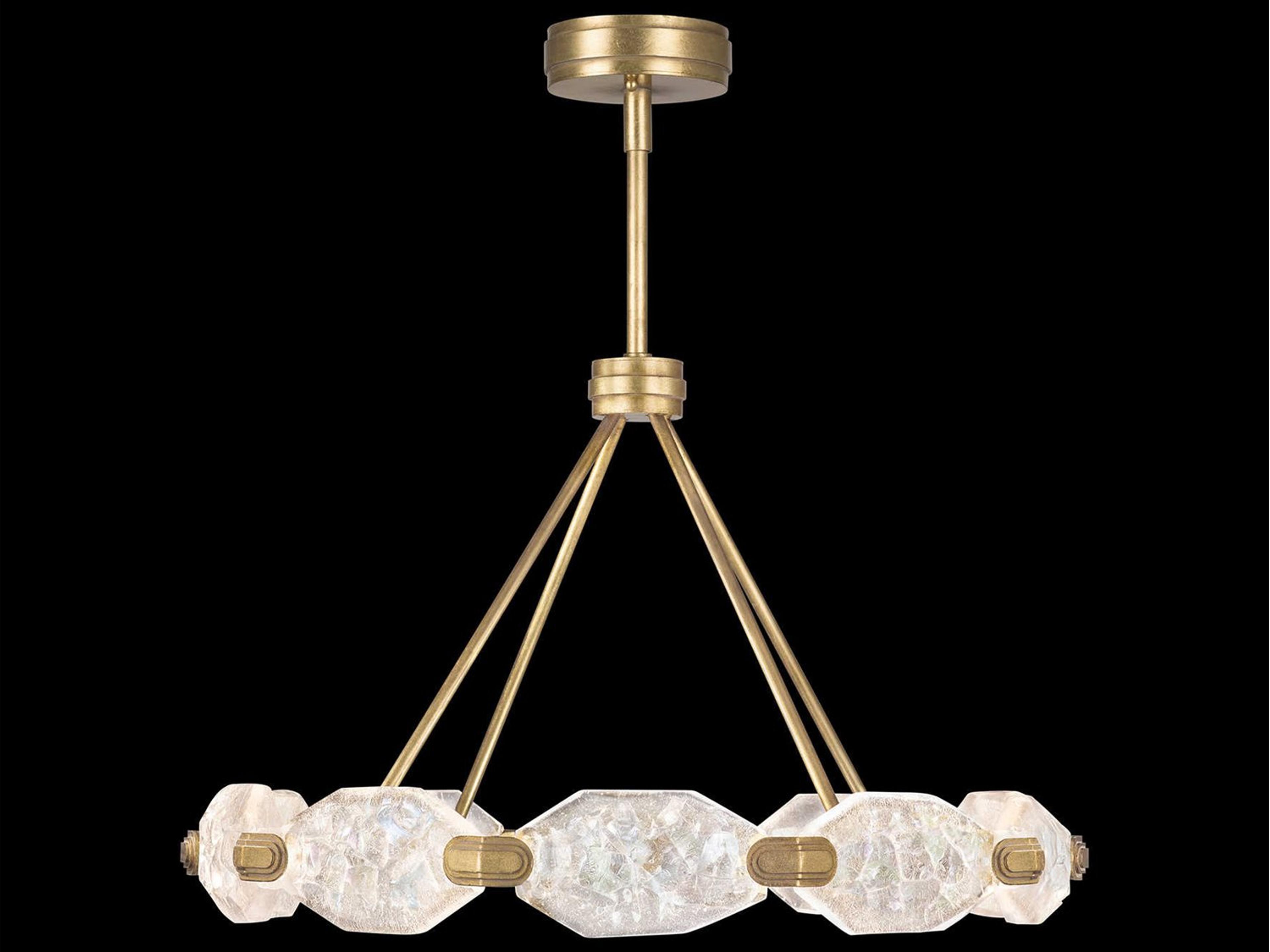 Allison Paladino 20-Light Gold Leaf Glass LED Pendant