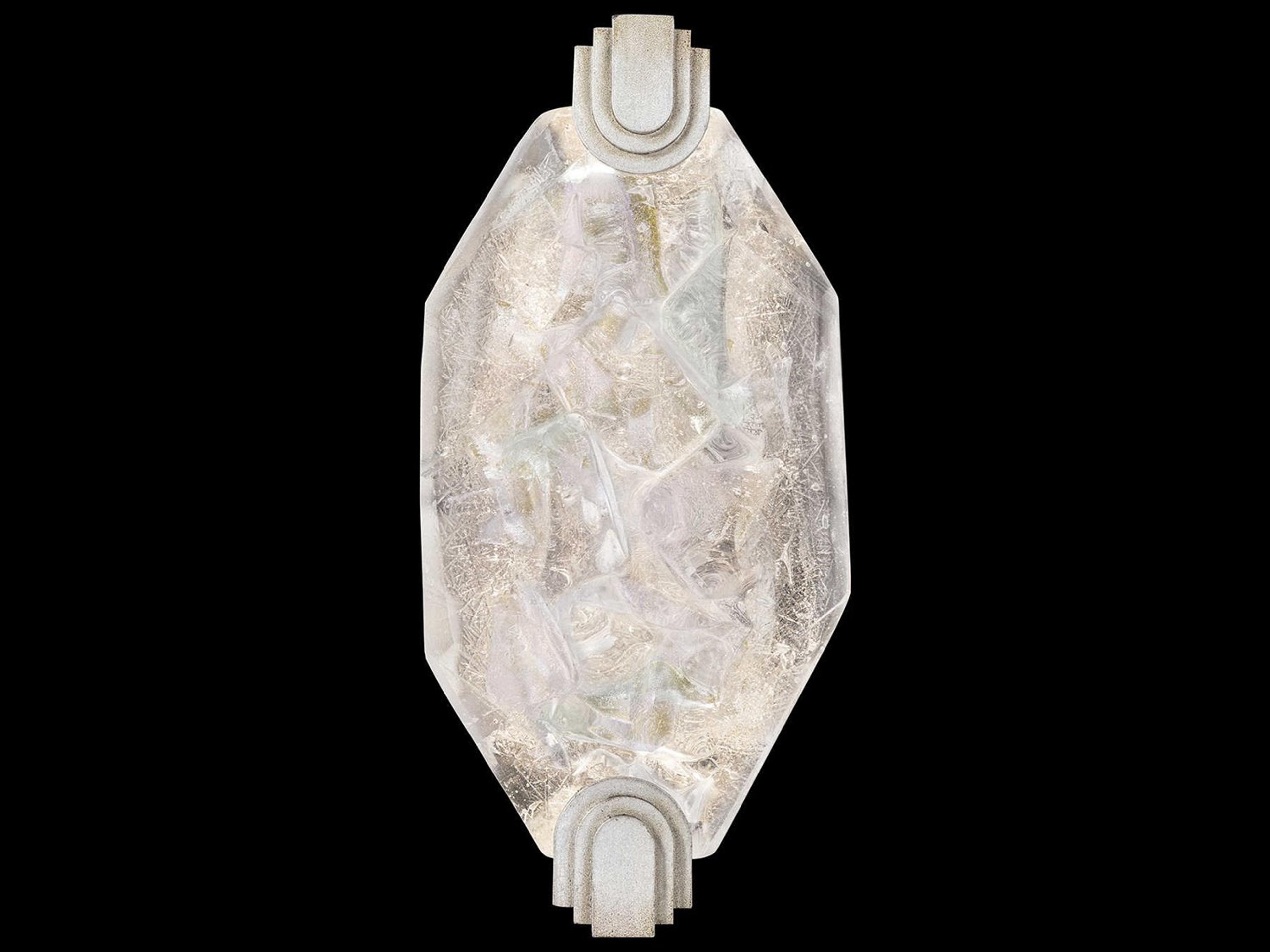 Allison Paladino Silver Leaf Glass LED Wall Sconce