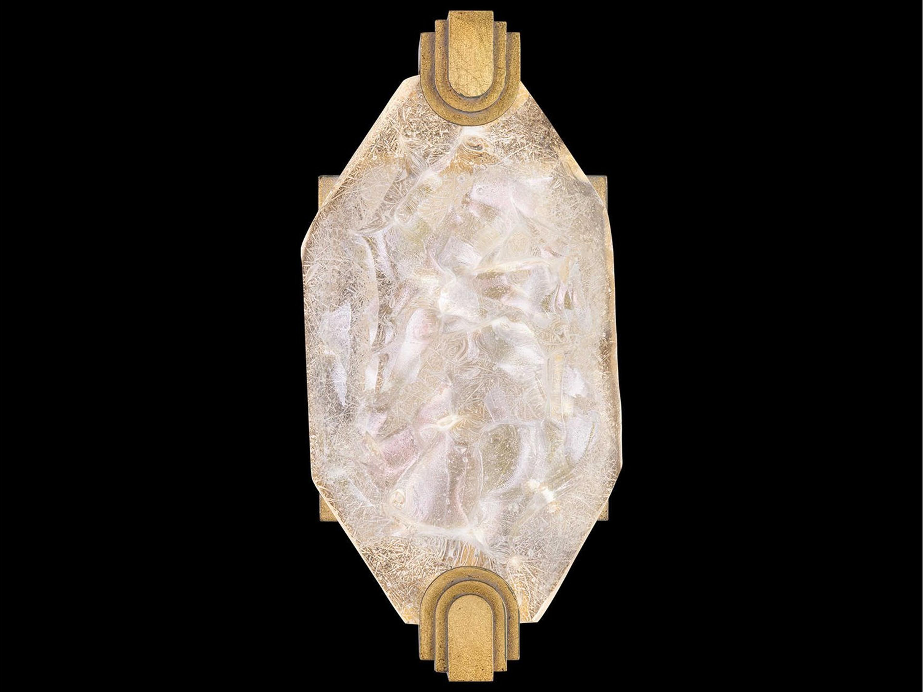 Allison Paladino Gold Leaf Glass LED Wall Sconce