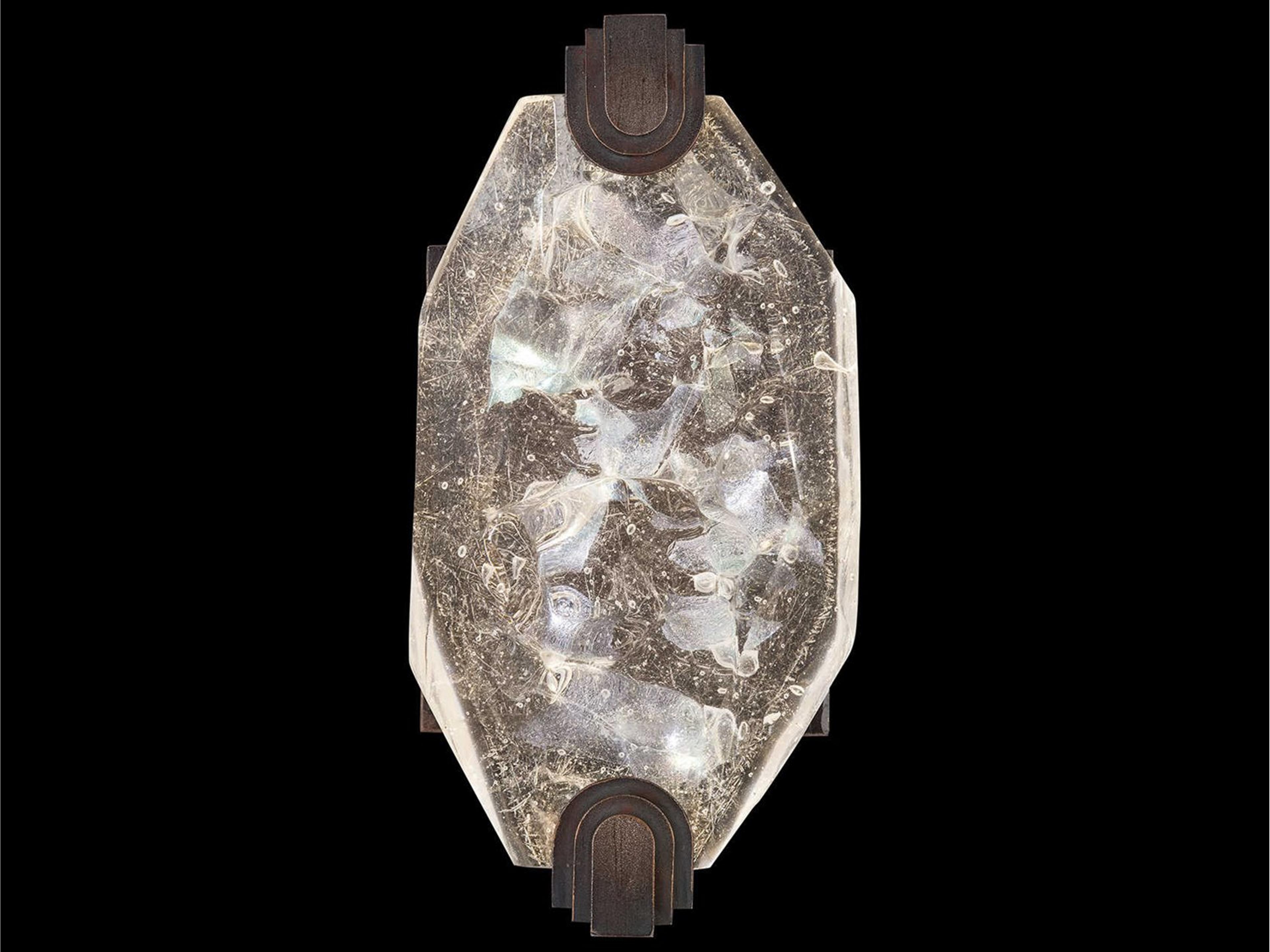 Allison Paladino Patinated Bronze Glass LED Wall Sconce