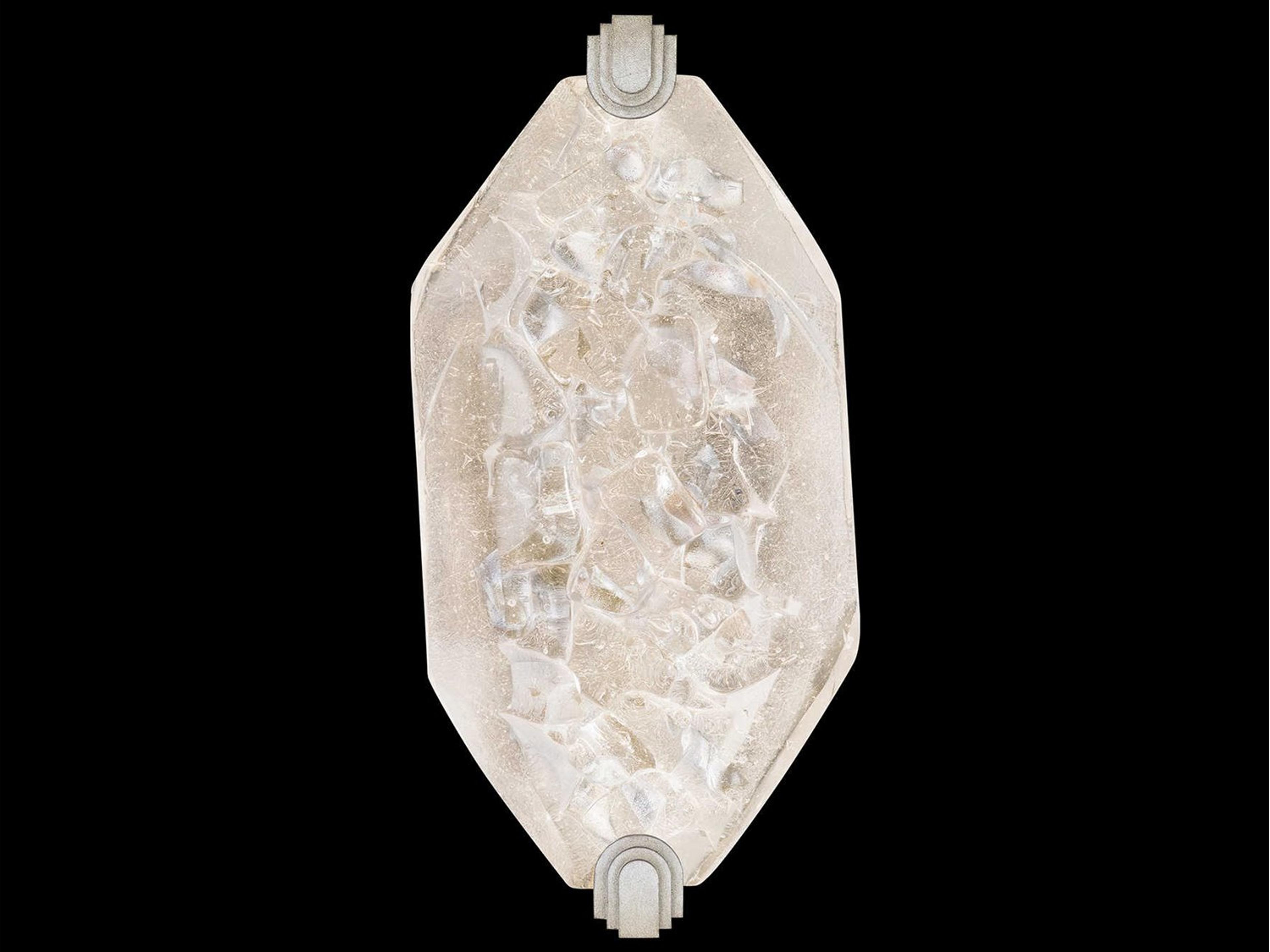 Allison Paladino Silver Leaf Glass LED Wall Sconce