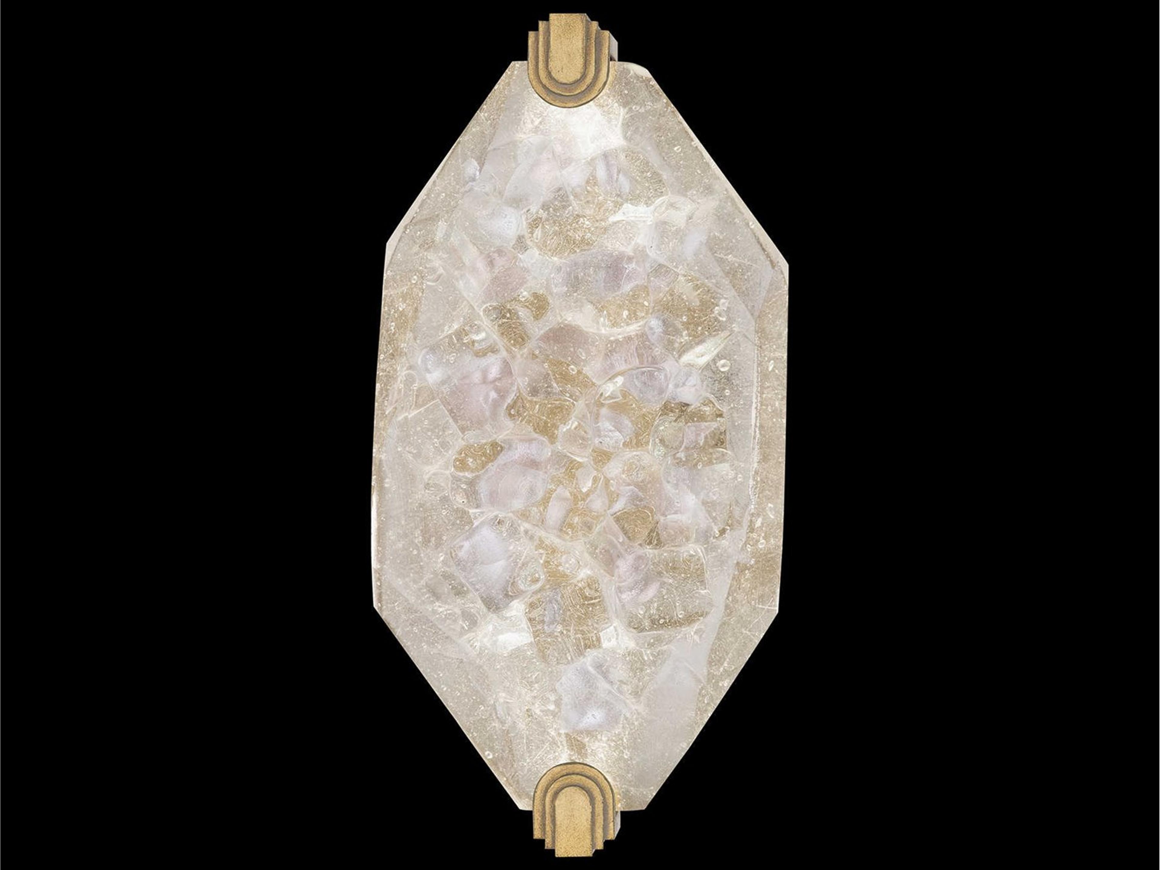 Allison Paladino Gold Leaf Glass LED Wall Sconce