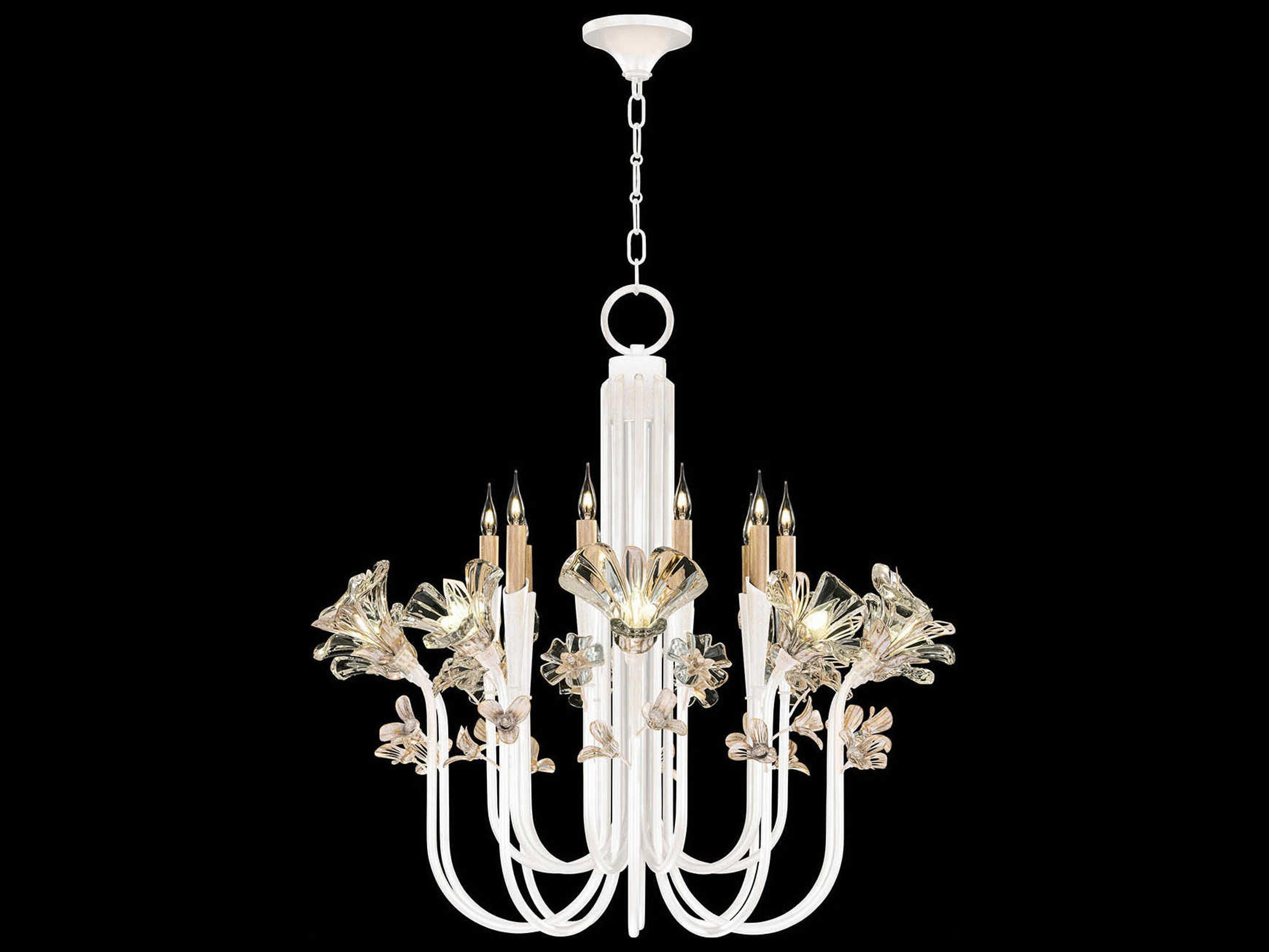 Azu 20-Light White Crystal Candelabra Chandelier