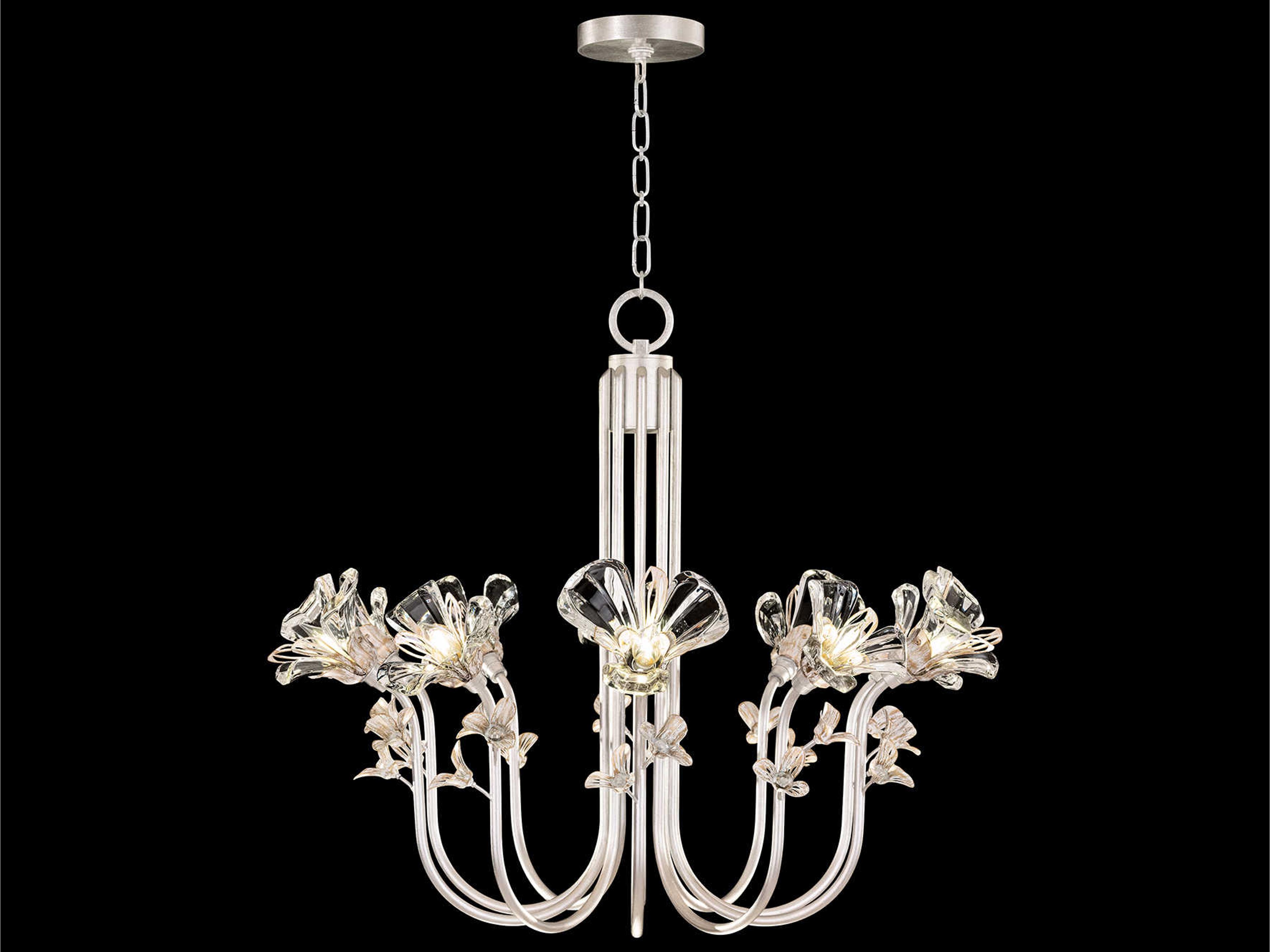 Azu 10-Light Silver Crystal Bell Chandelier