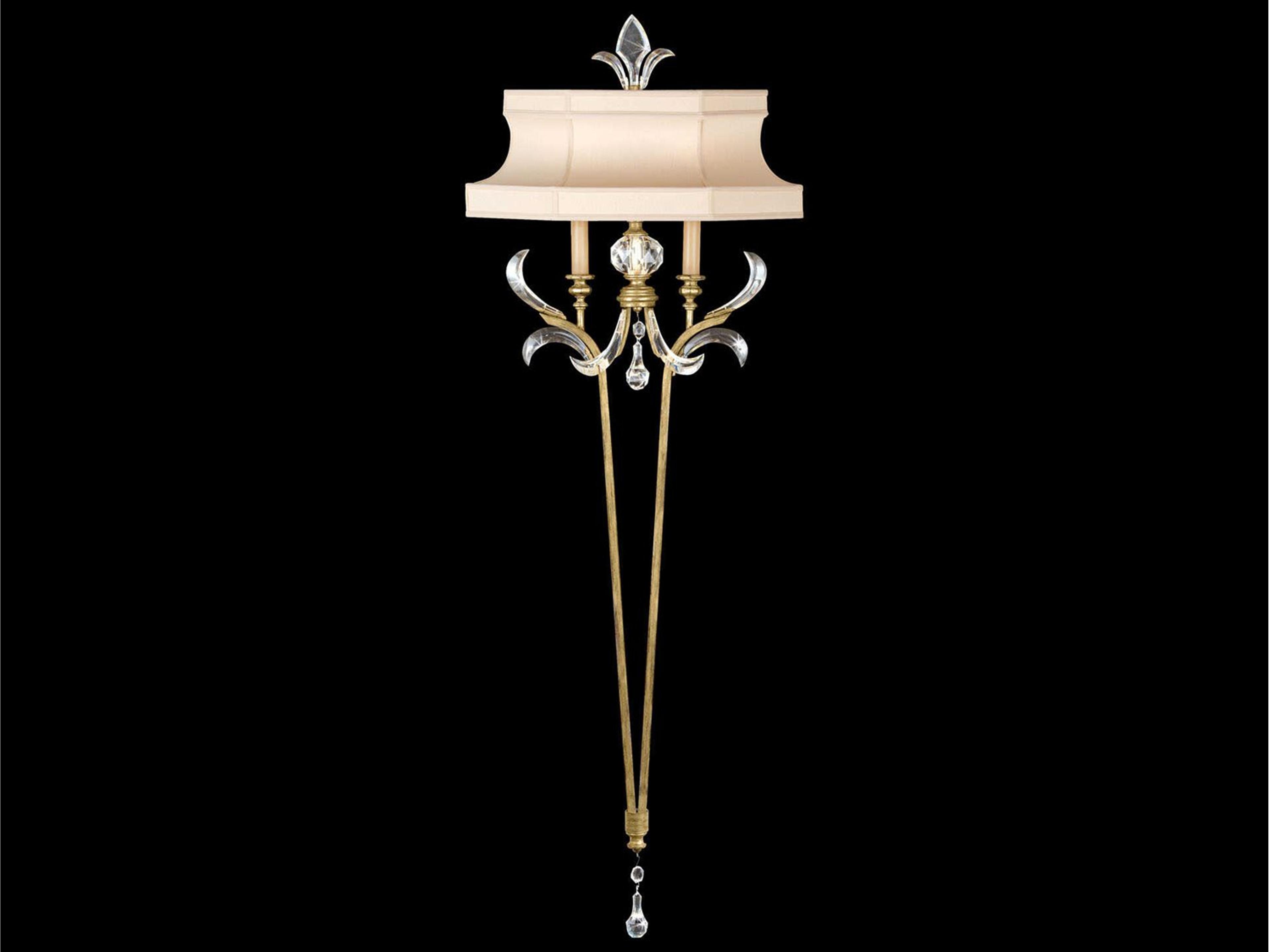 Beveled Arcs Gold Crystal Wall Sconce