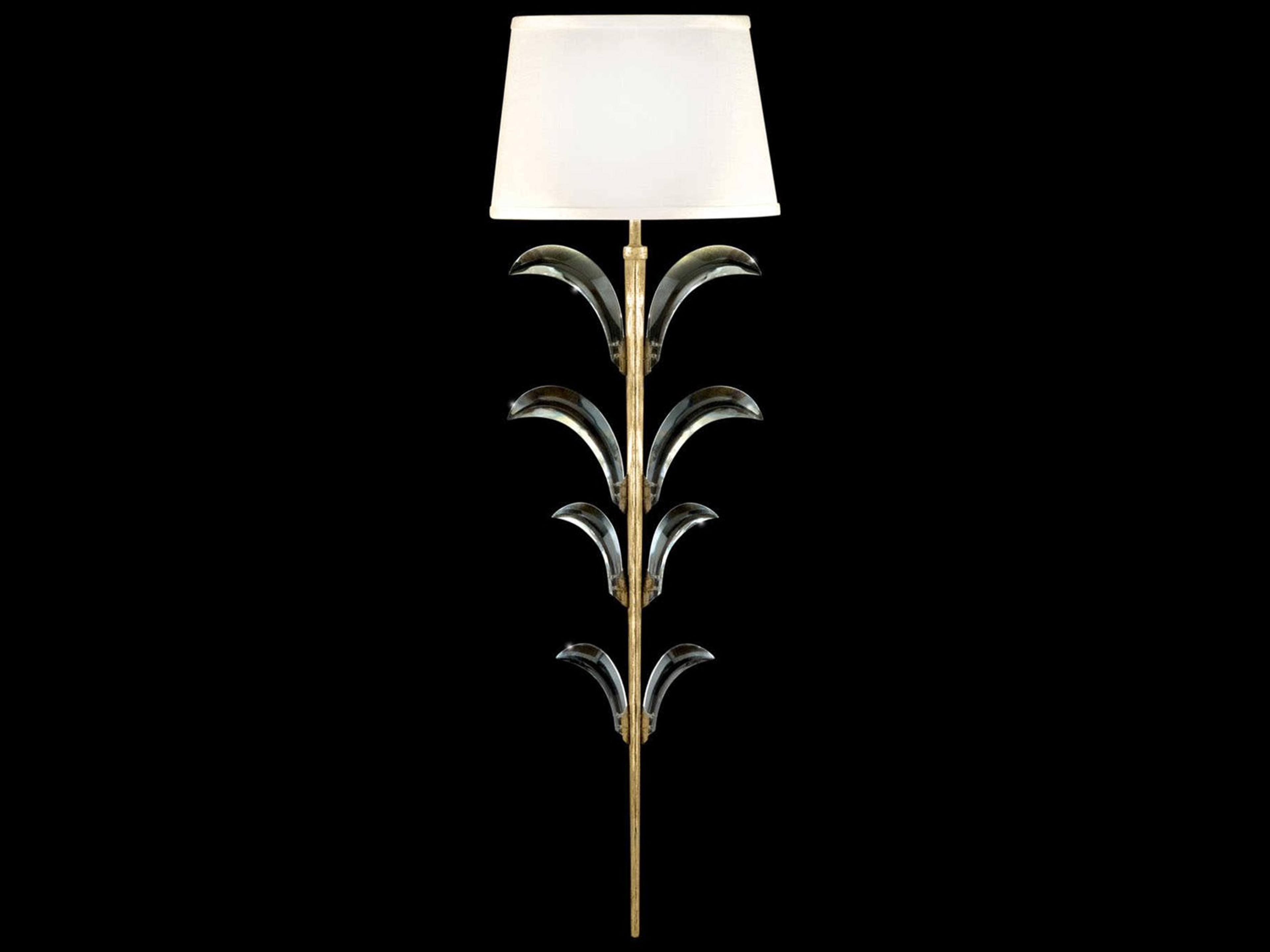 Beveled Arcs Gold Crystal Wall Sconce