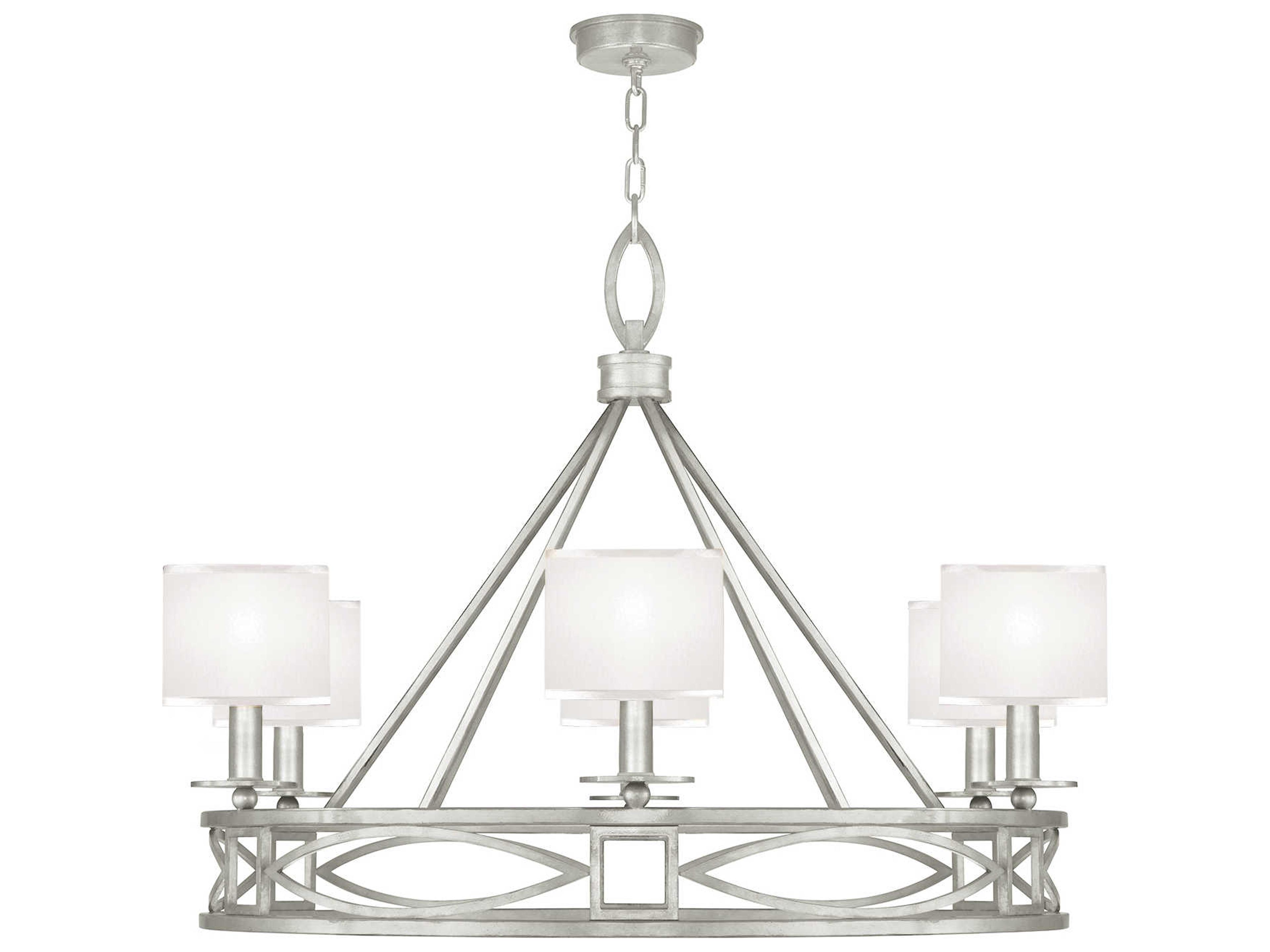 Cienfuegos 6-Light Silver Leaf Candelabra Empire Chandelier