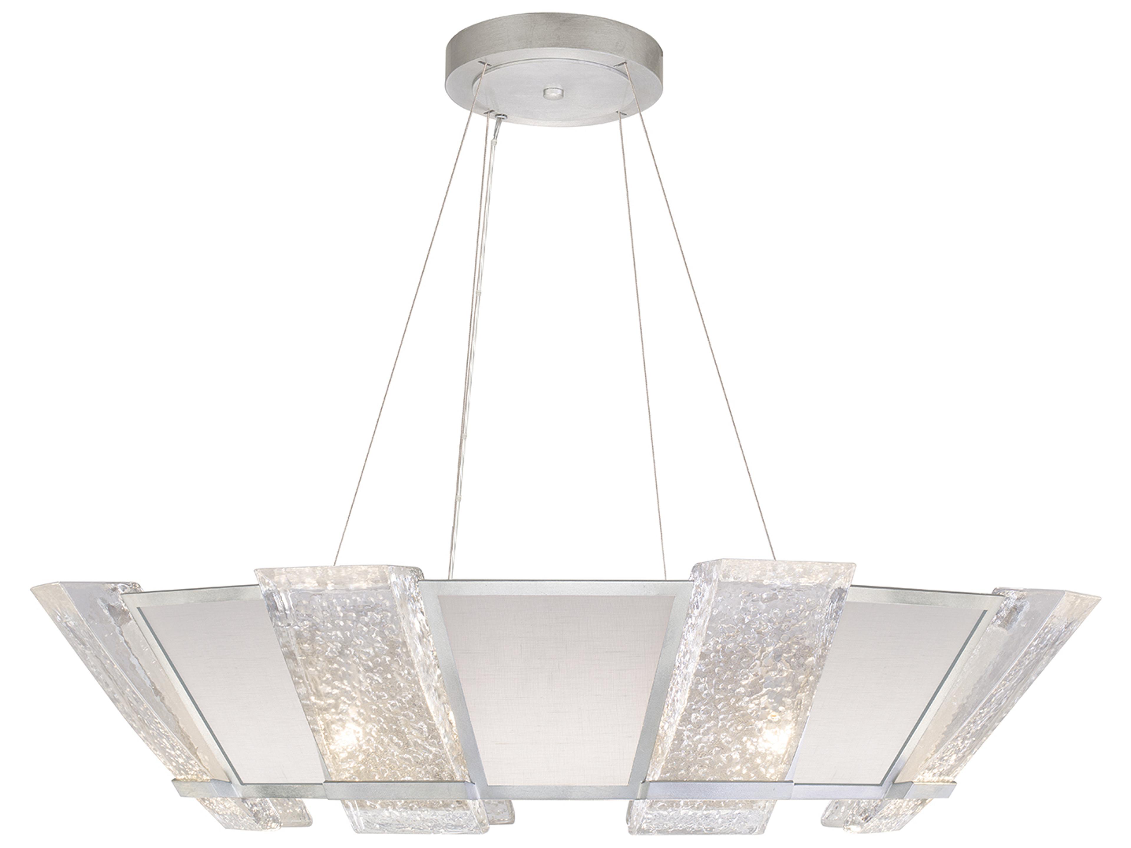 Crownstone 16-Light-Light Silver Glass Bowl Pendant