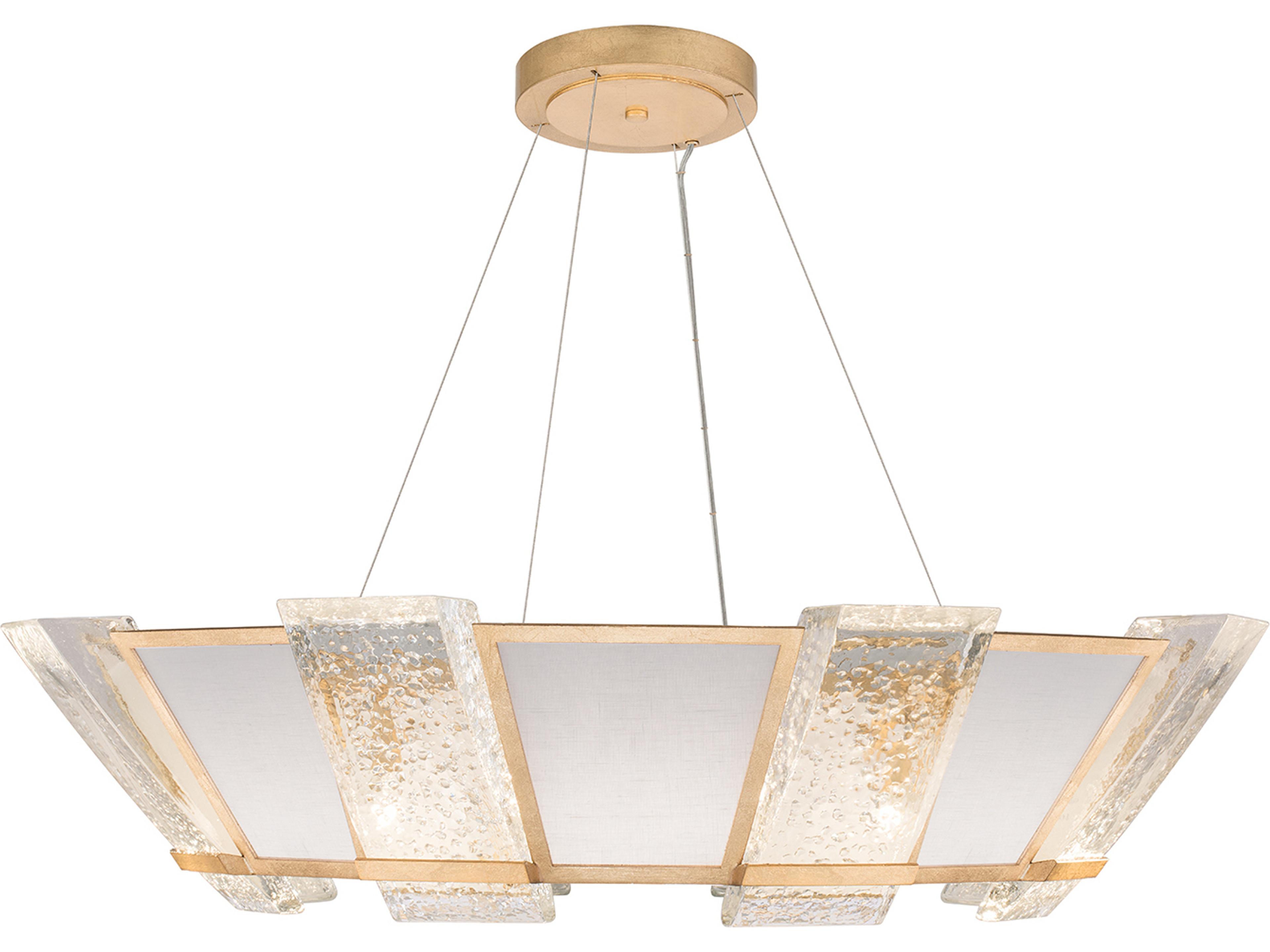 Crownstone 16-Light-Light Gold Glass Bowl Pendant