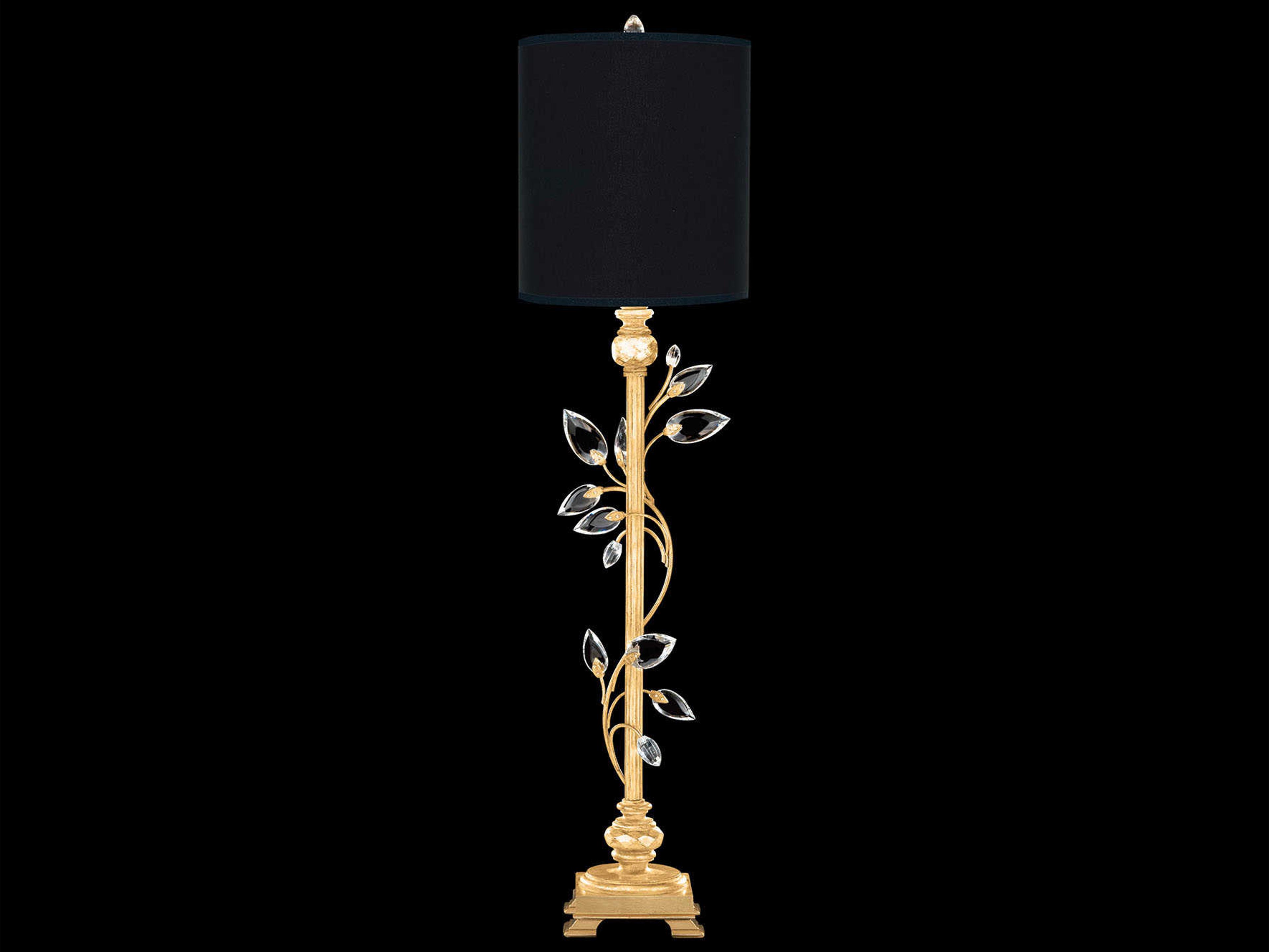 Crystal Laurel Gold Leaf Buffet Lamp