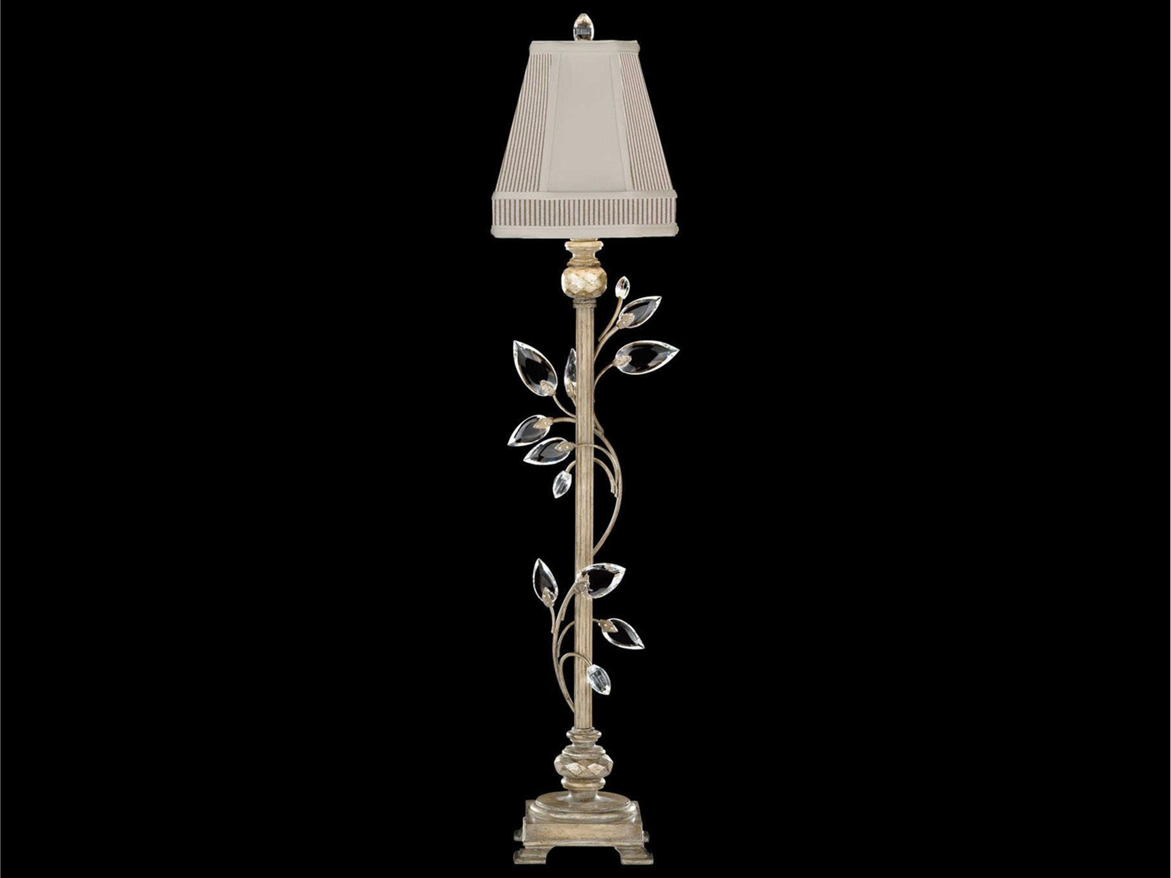 Crystal Laurel Silver Buffet Lamp