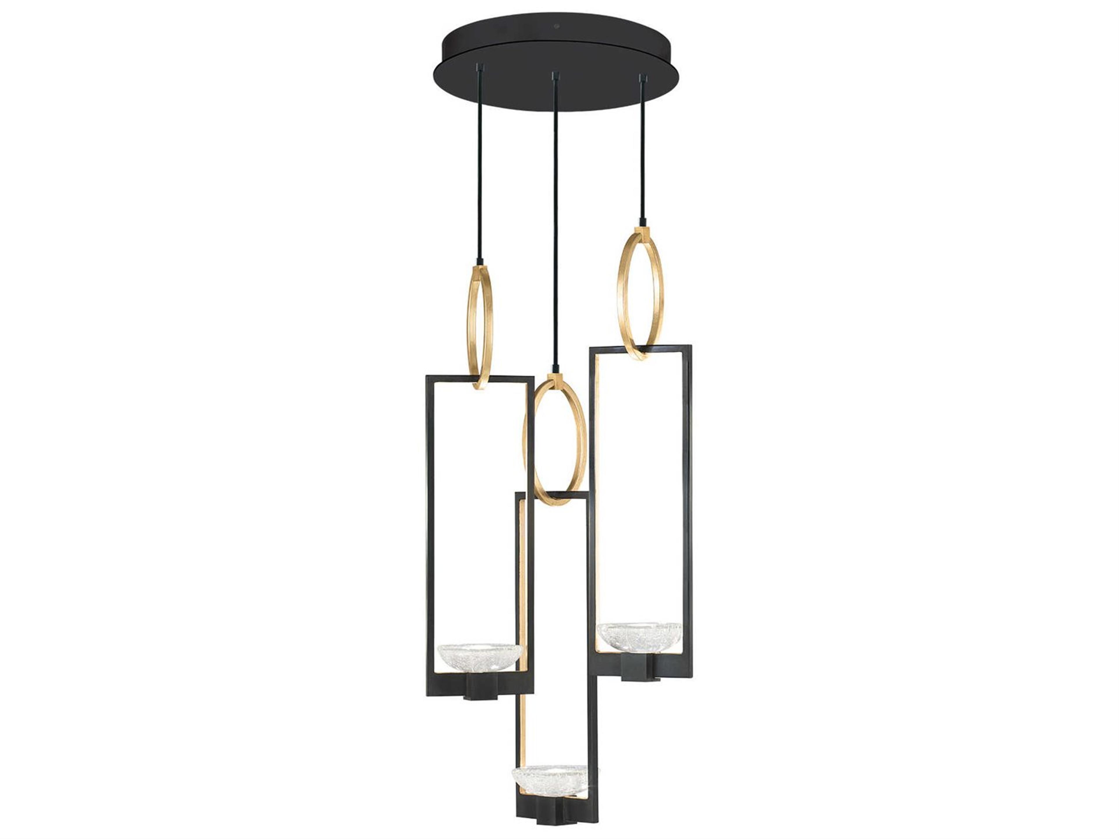 Delphi LED Pendant in Black Iron