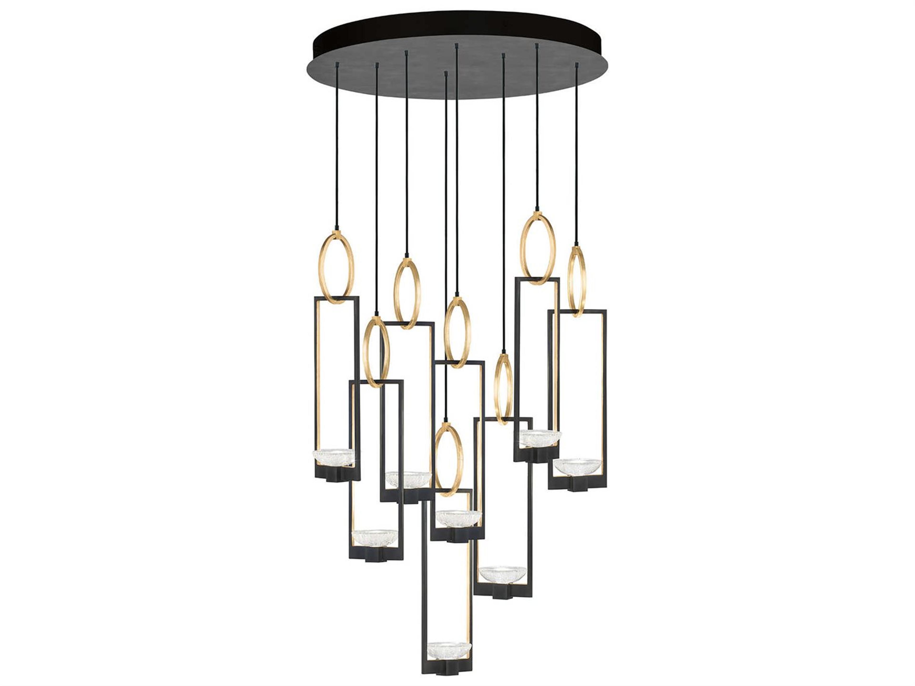Delphi Round Pendant Light with Hand Formed Glass