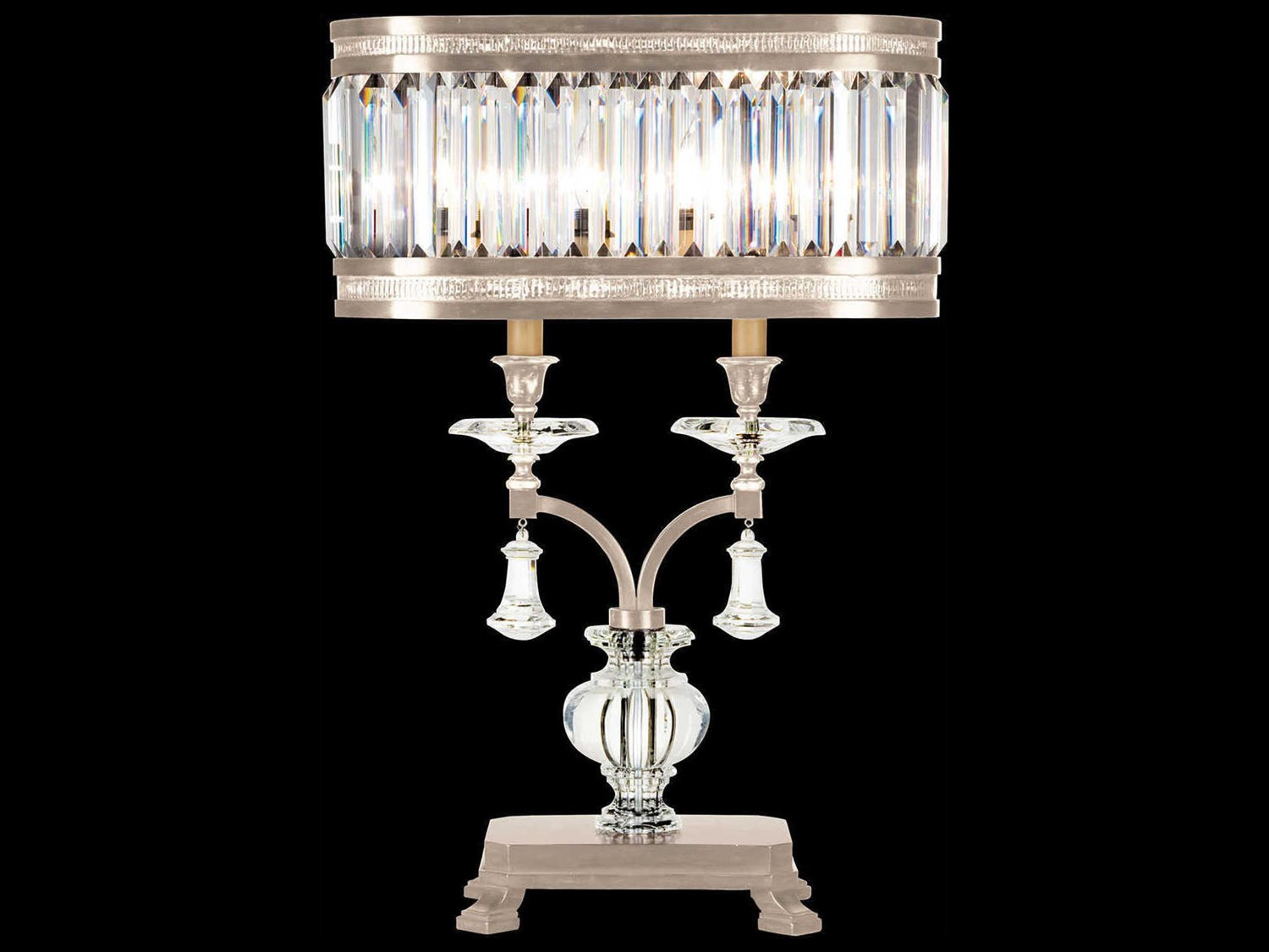Eaton Place Silver Crystal Table Lamp