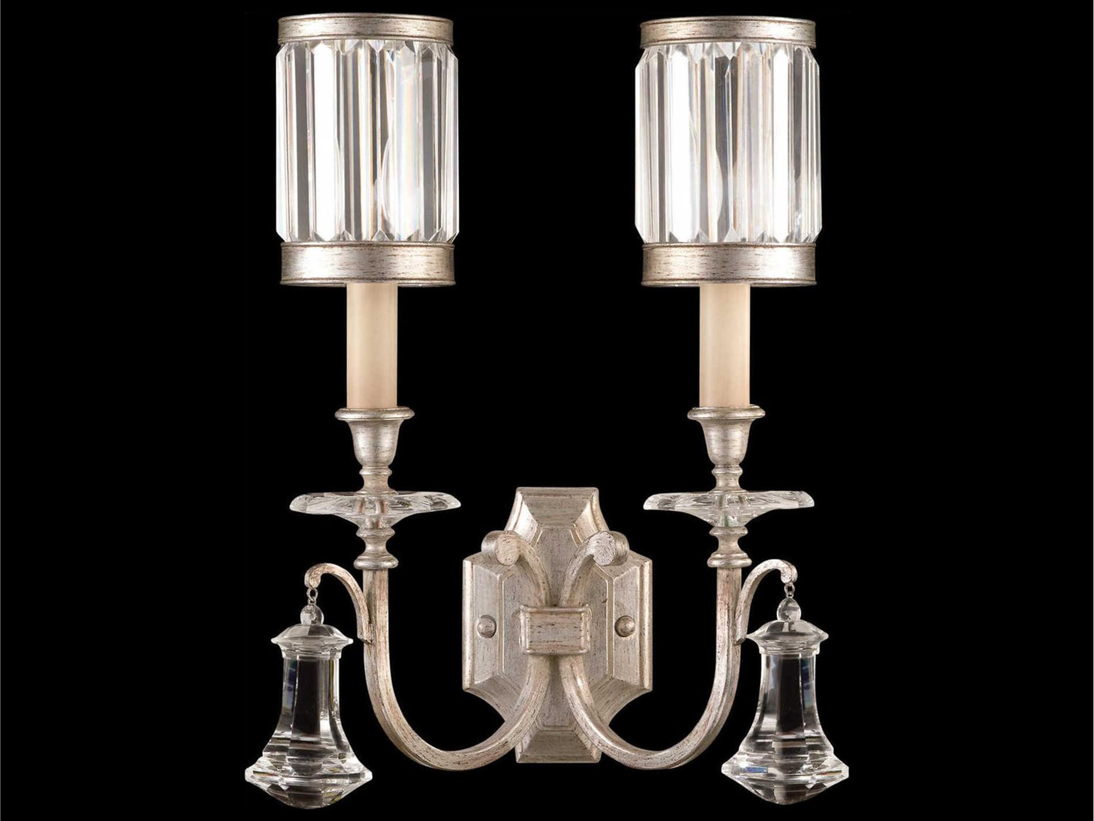 Eaton Place Silver Crystal Wall Sconce