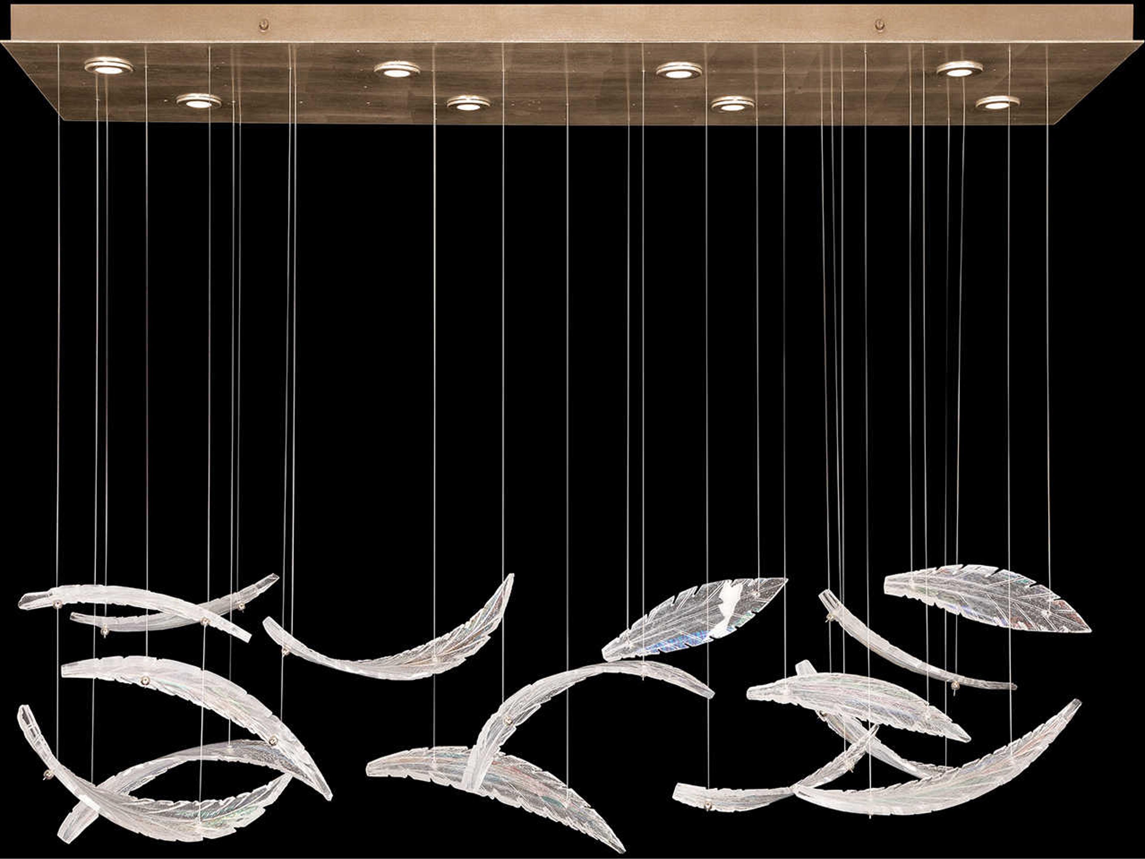 Elevate Rectangular Pendant Gold Leaf